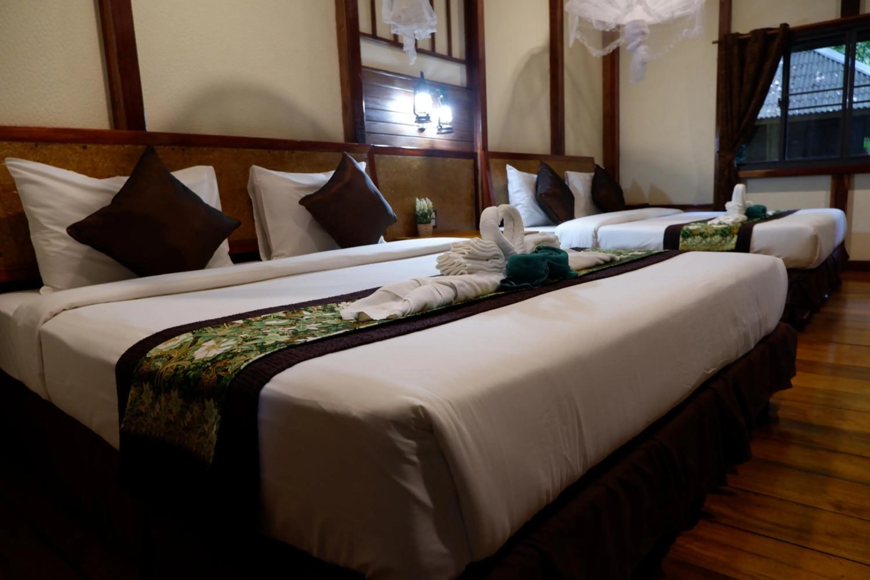 Bed in Khao Sok Nature Resort