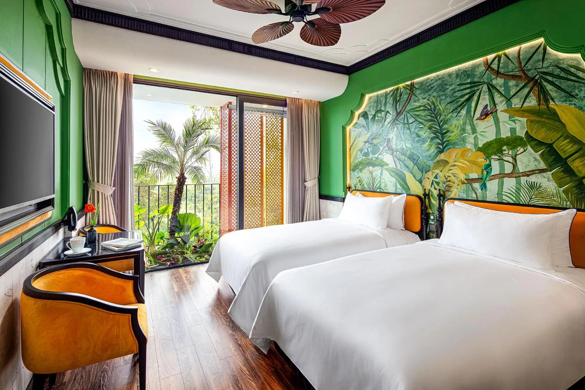 View (from property/room), Bed in Ravatel Style Hotel Bac Giang