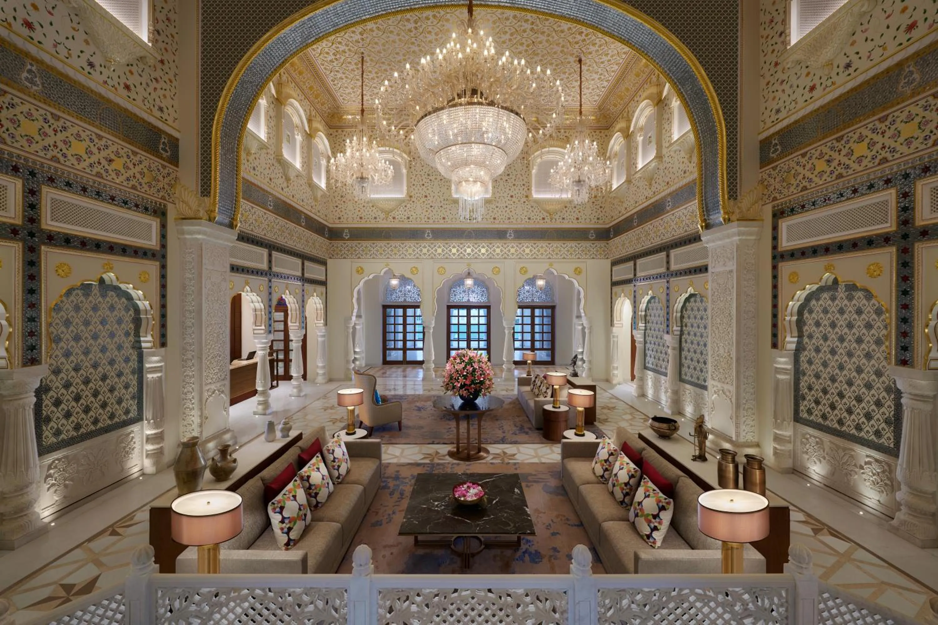 Lobby or reception in Hyatt Regency Jaipur Mansarovar