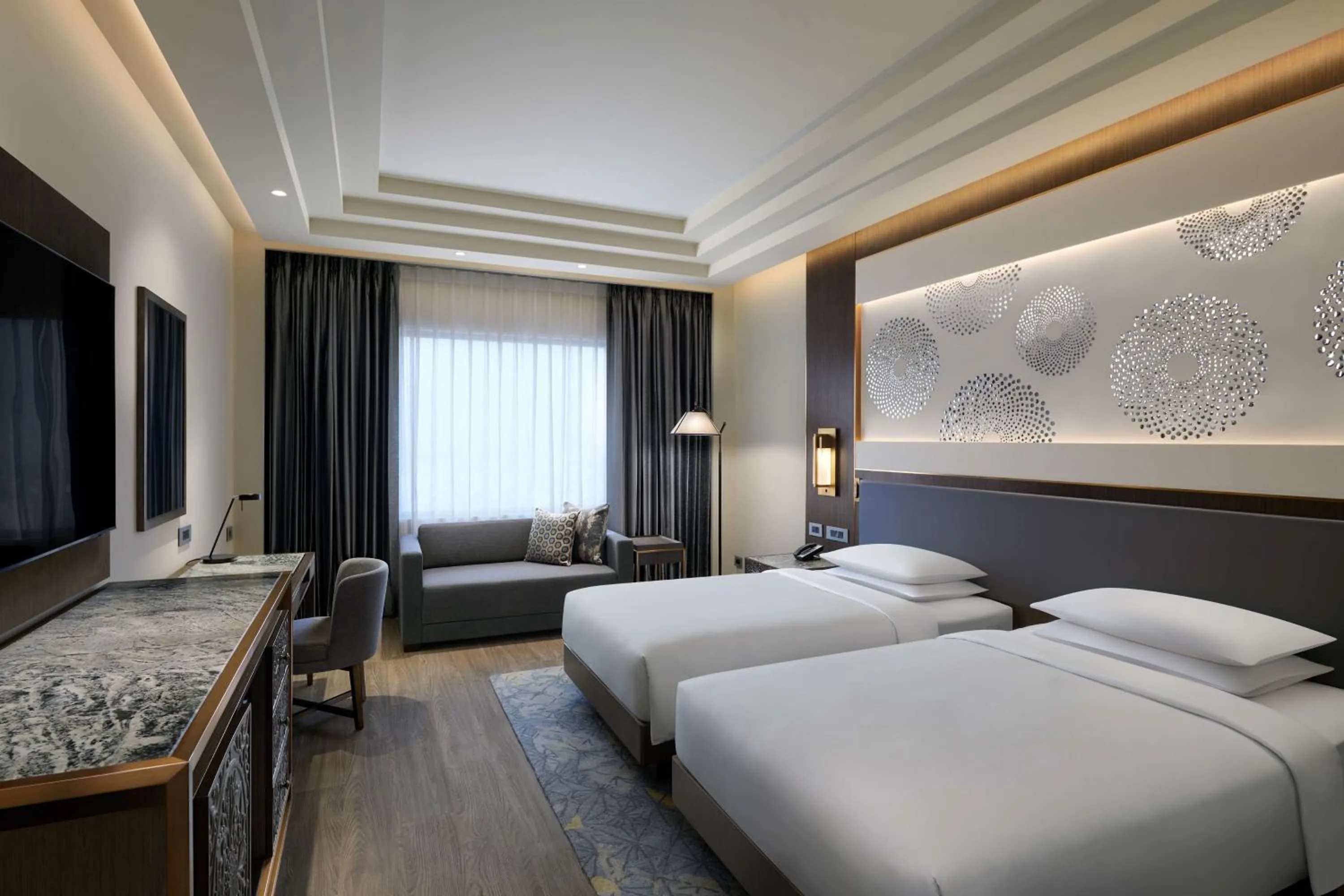 Bedroom, Bed in Hyatt Regency Jaipur Mansarovar