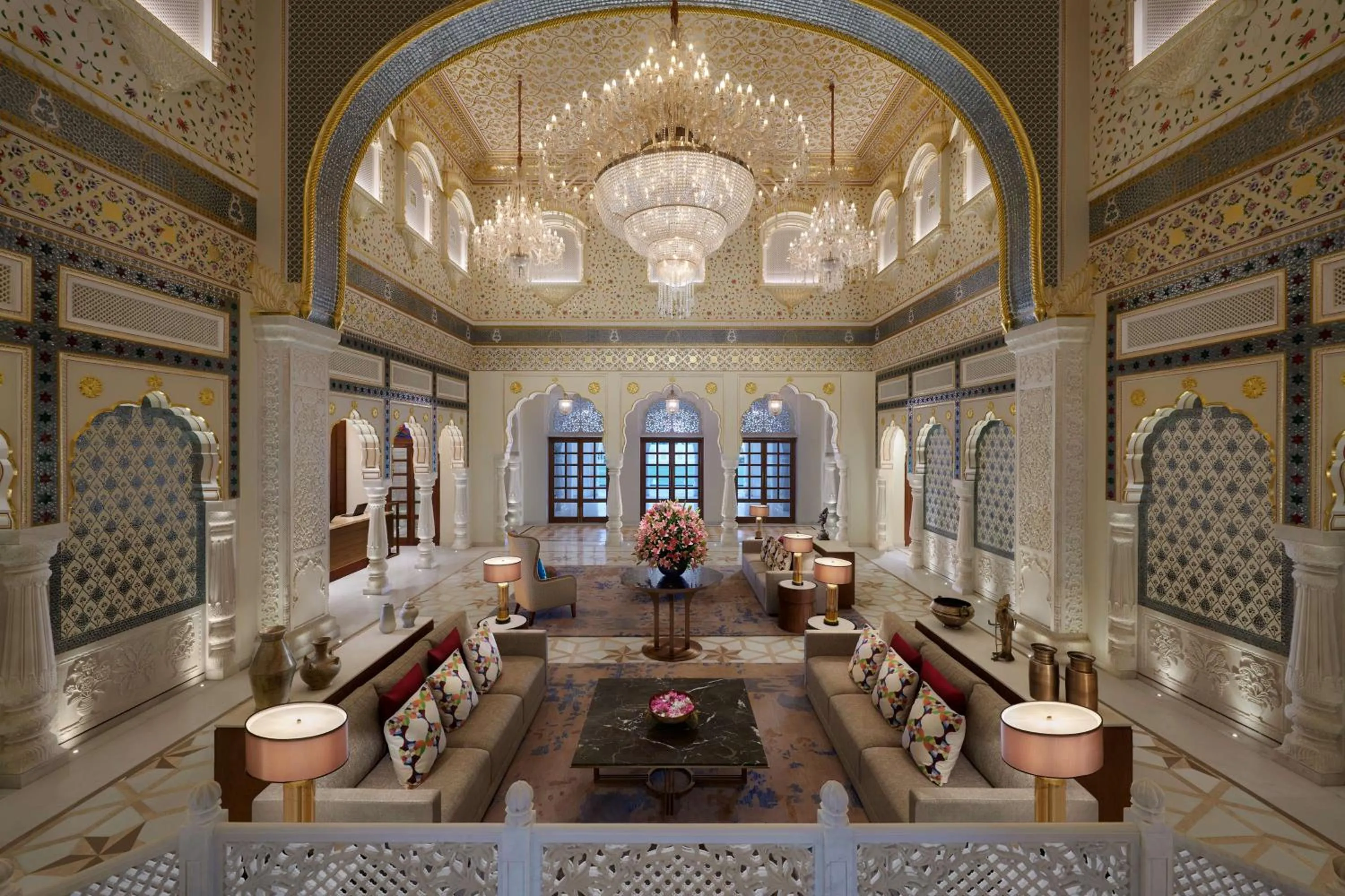 Lobby or reception in Hyatt Regency Jaipur Mansarovar