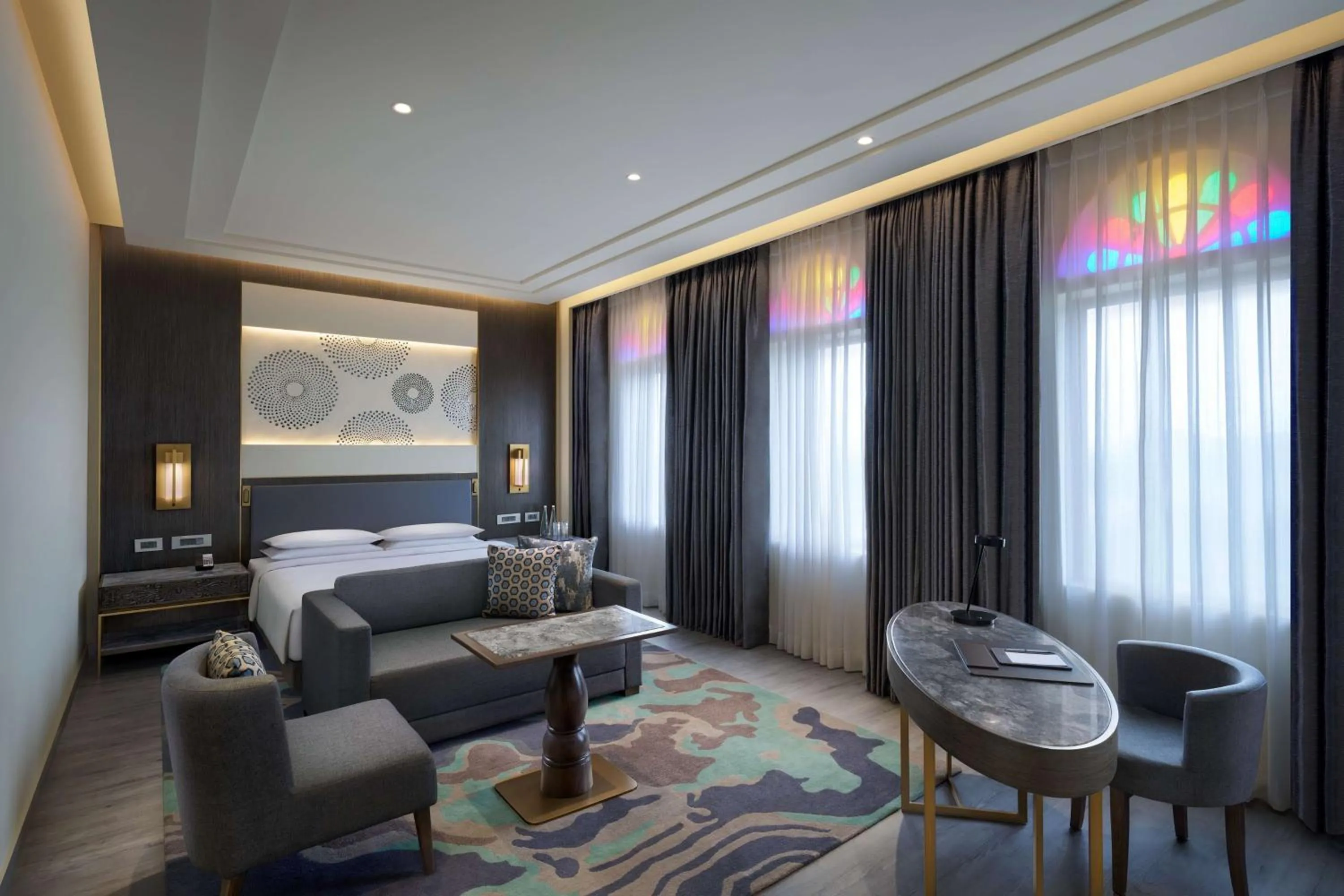 Photo of the whole room, Bed in Hyatt Regency Jaipur Mansarovar