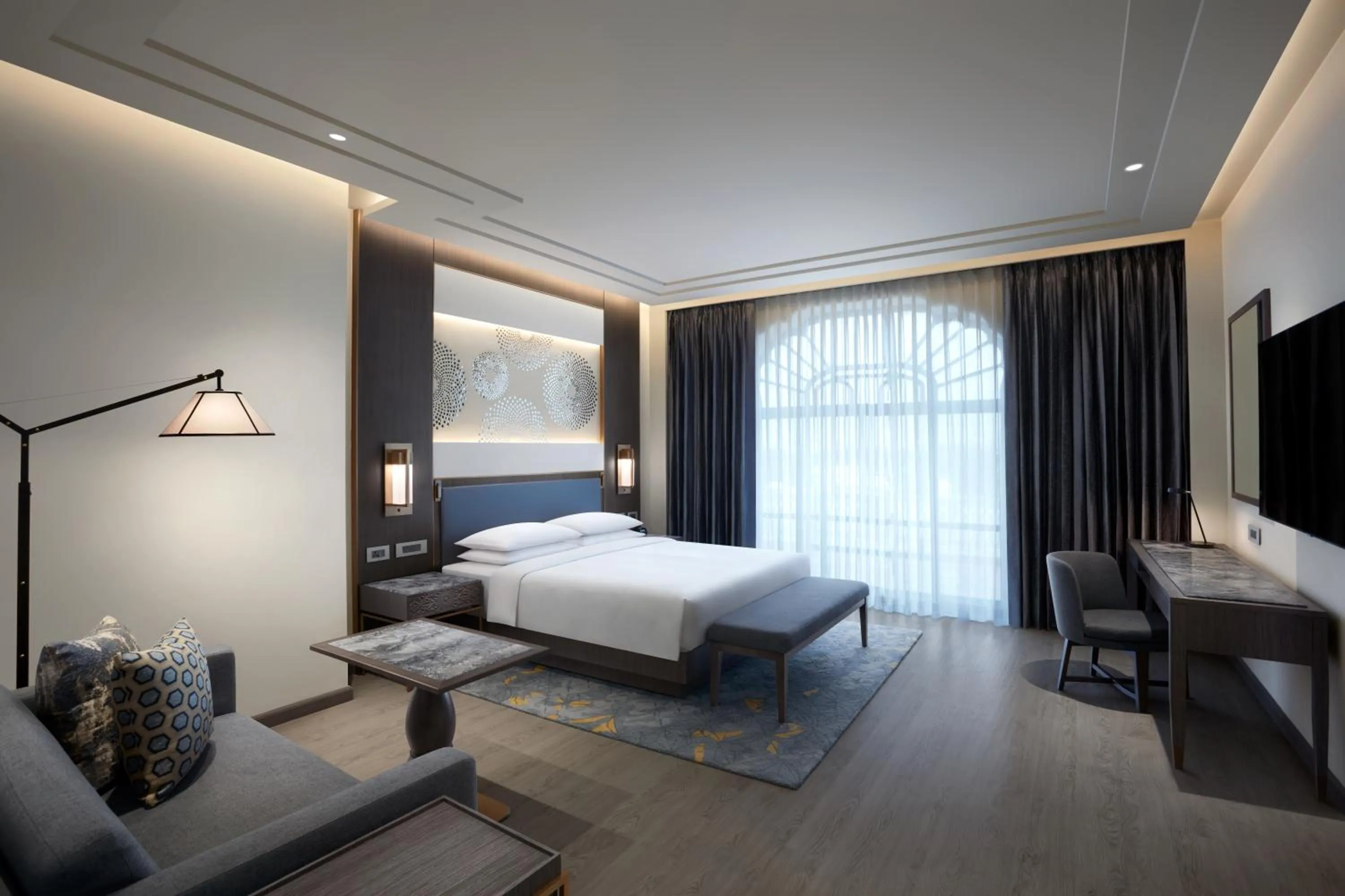 Photo of the whole room, Bed in Hyatt Regency Jaipur Mansarovar