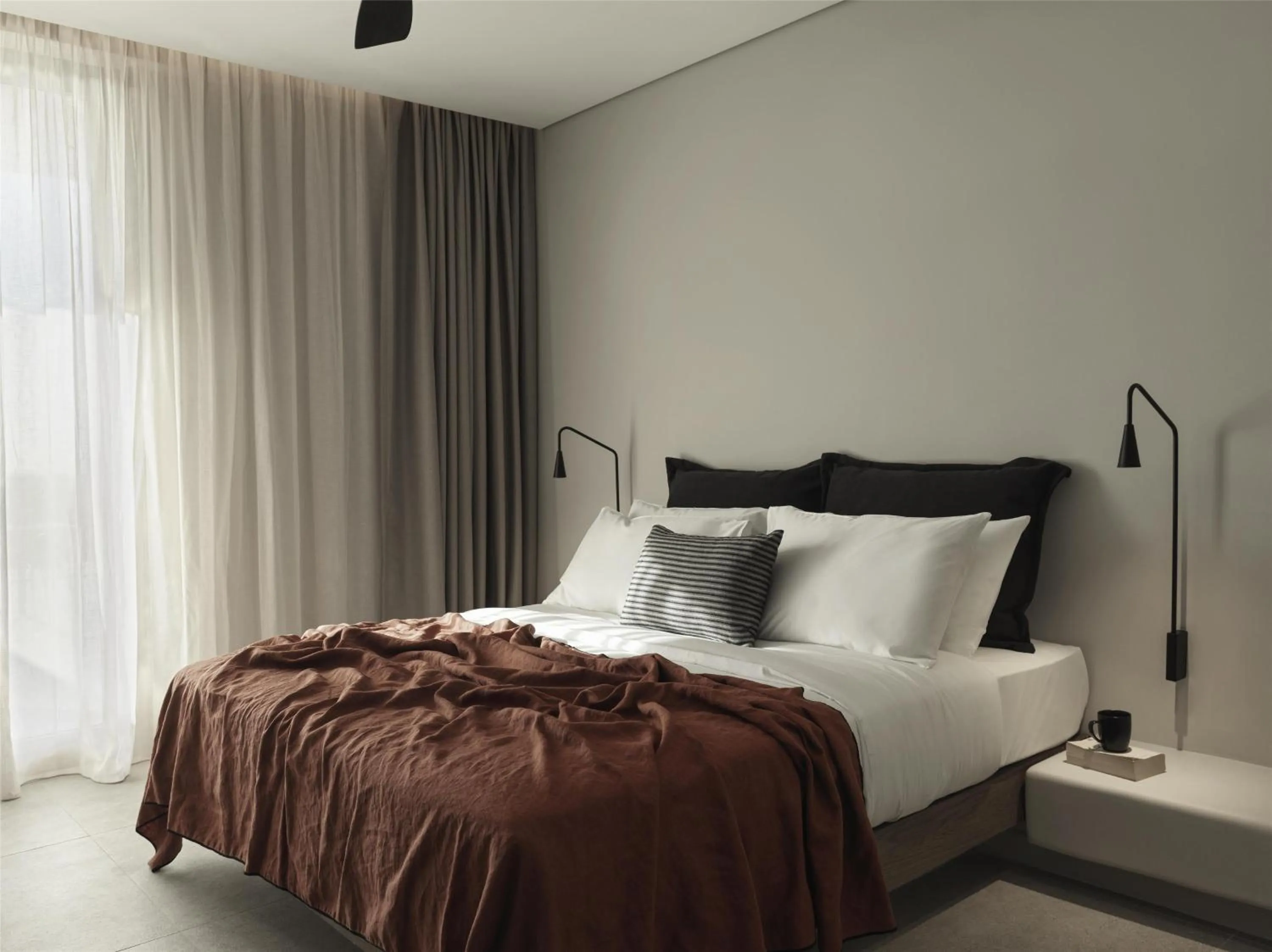 Bedroom, Bed in Magma Resort Santorini, In The Unbound Collection By Hyatt