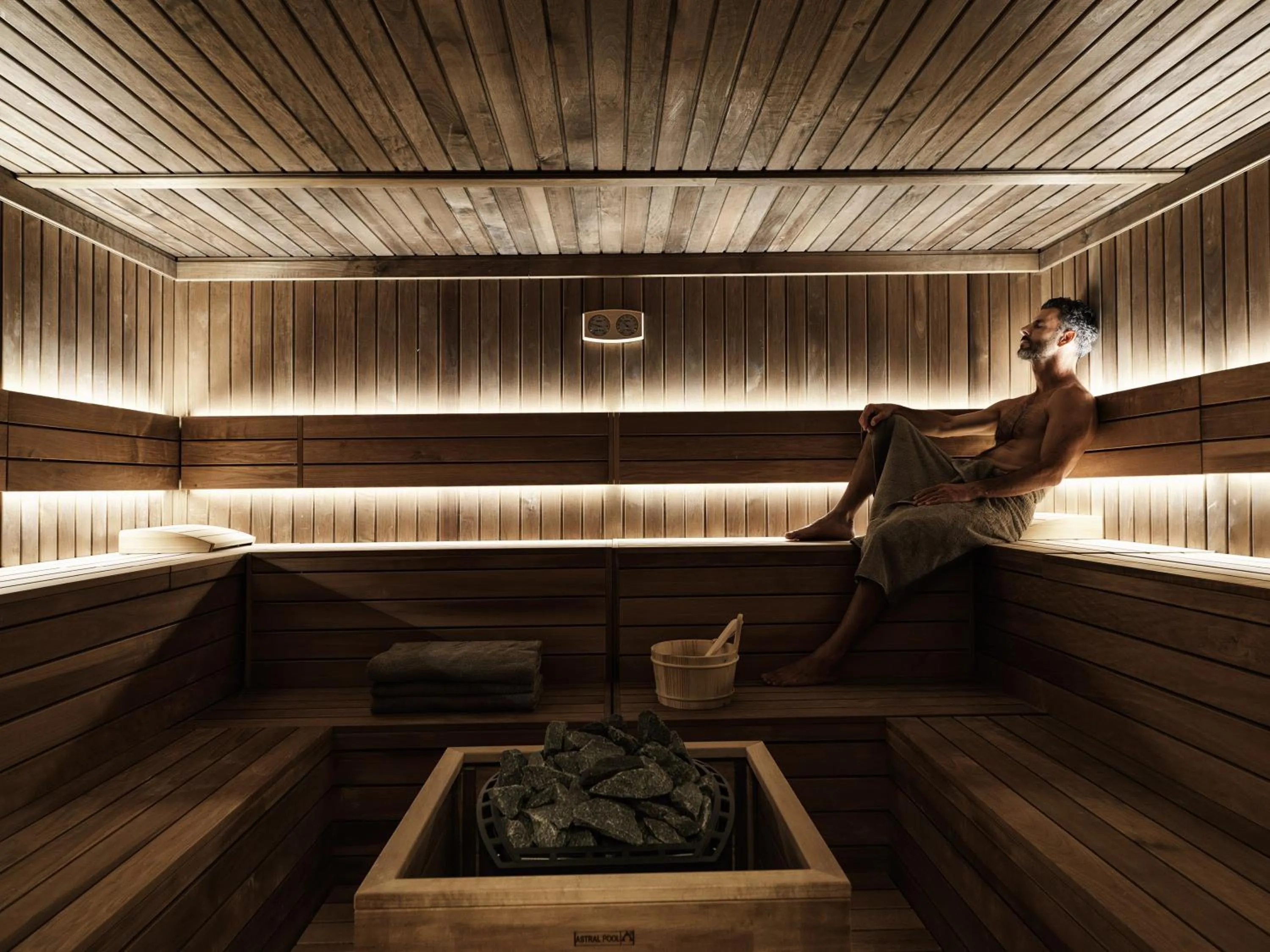 Sauna in Magma Resort Santorini, In The Unbound Collection By Hyatt