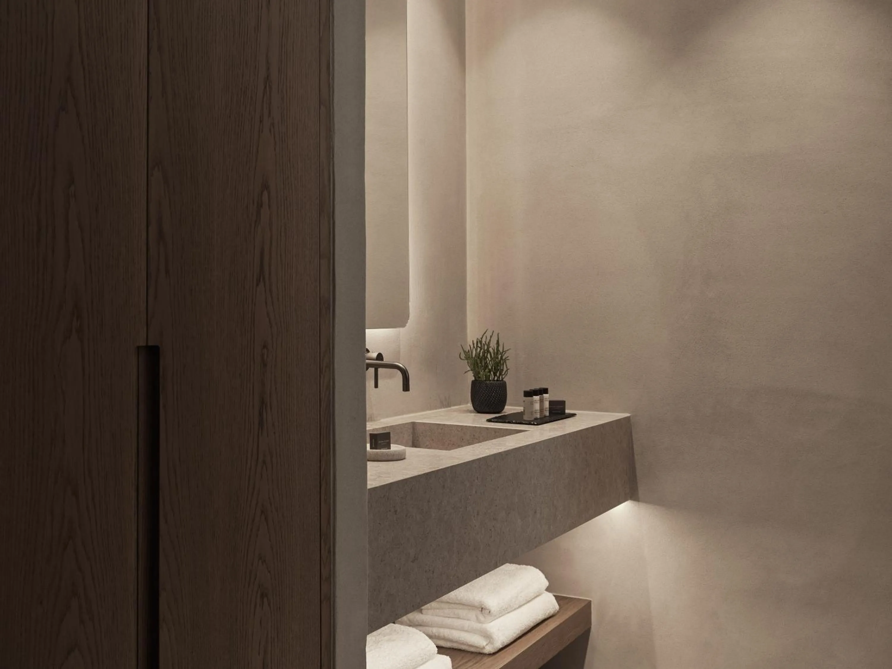 Bathroom in Magma Resort Santorini, In The Unbound Collection By Hyatt