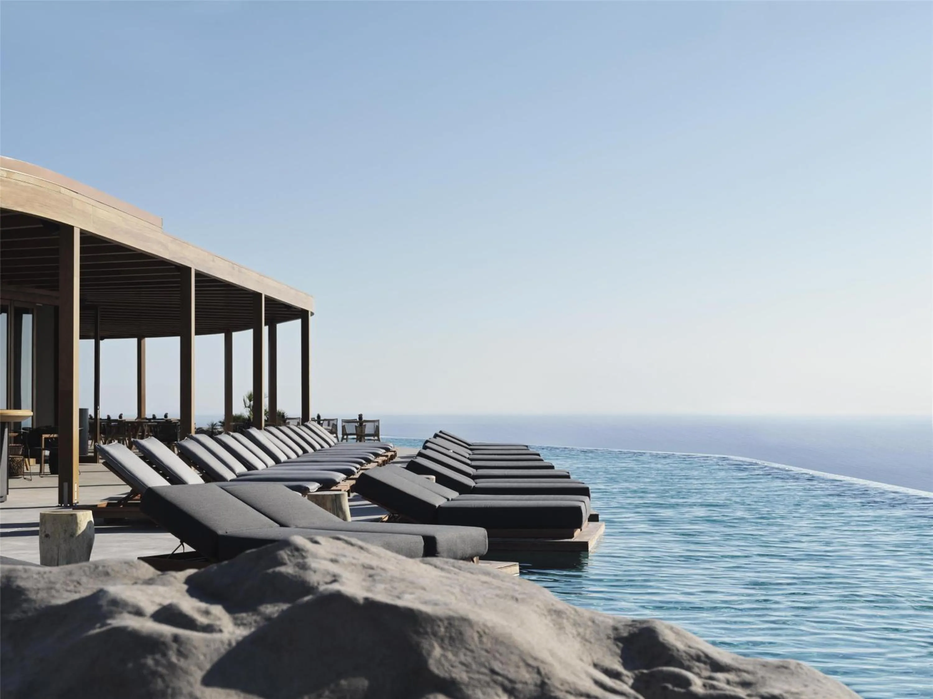 Swimming pool in Magma Resort Santorini, In The Unbound Collection By Hyatt
