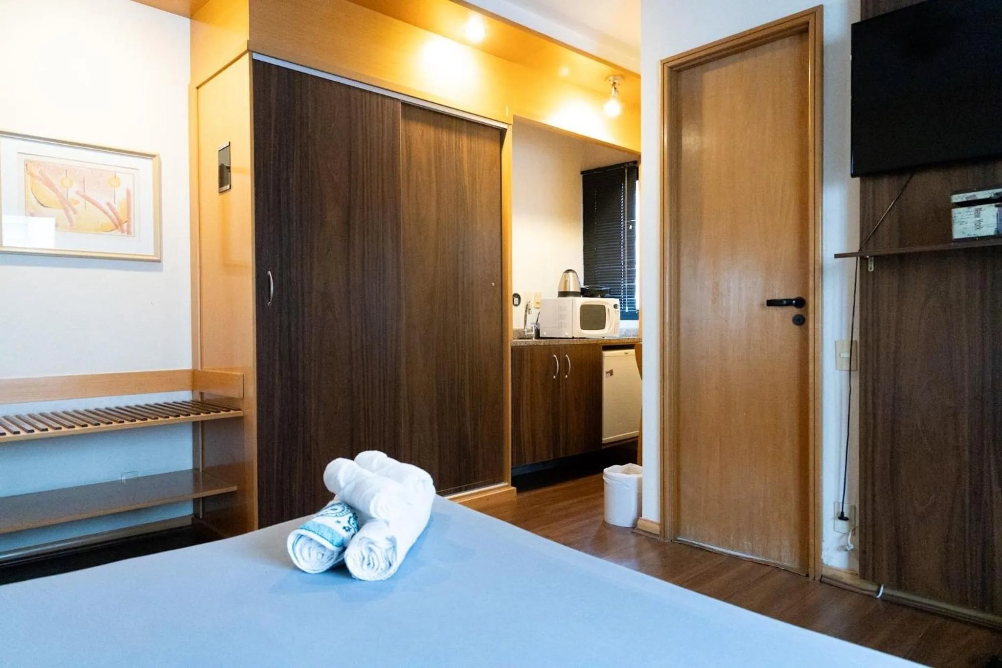 Bed in Elegant Flat Jardins - Garagem, Ar Cod,