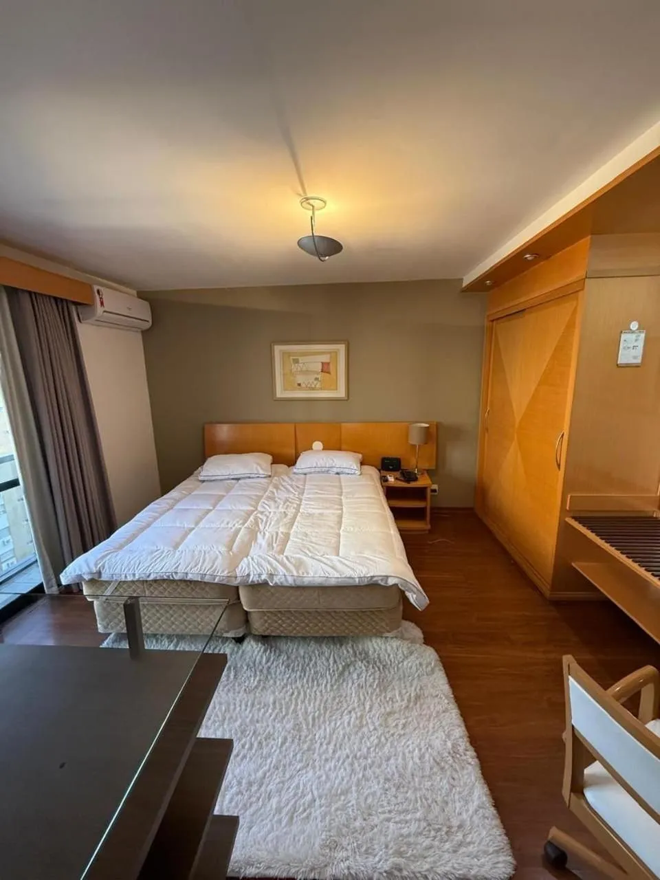 Bed in Elegant Flat Jardins - Garagem, Ar Cod,