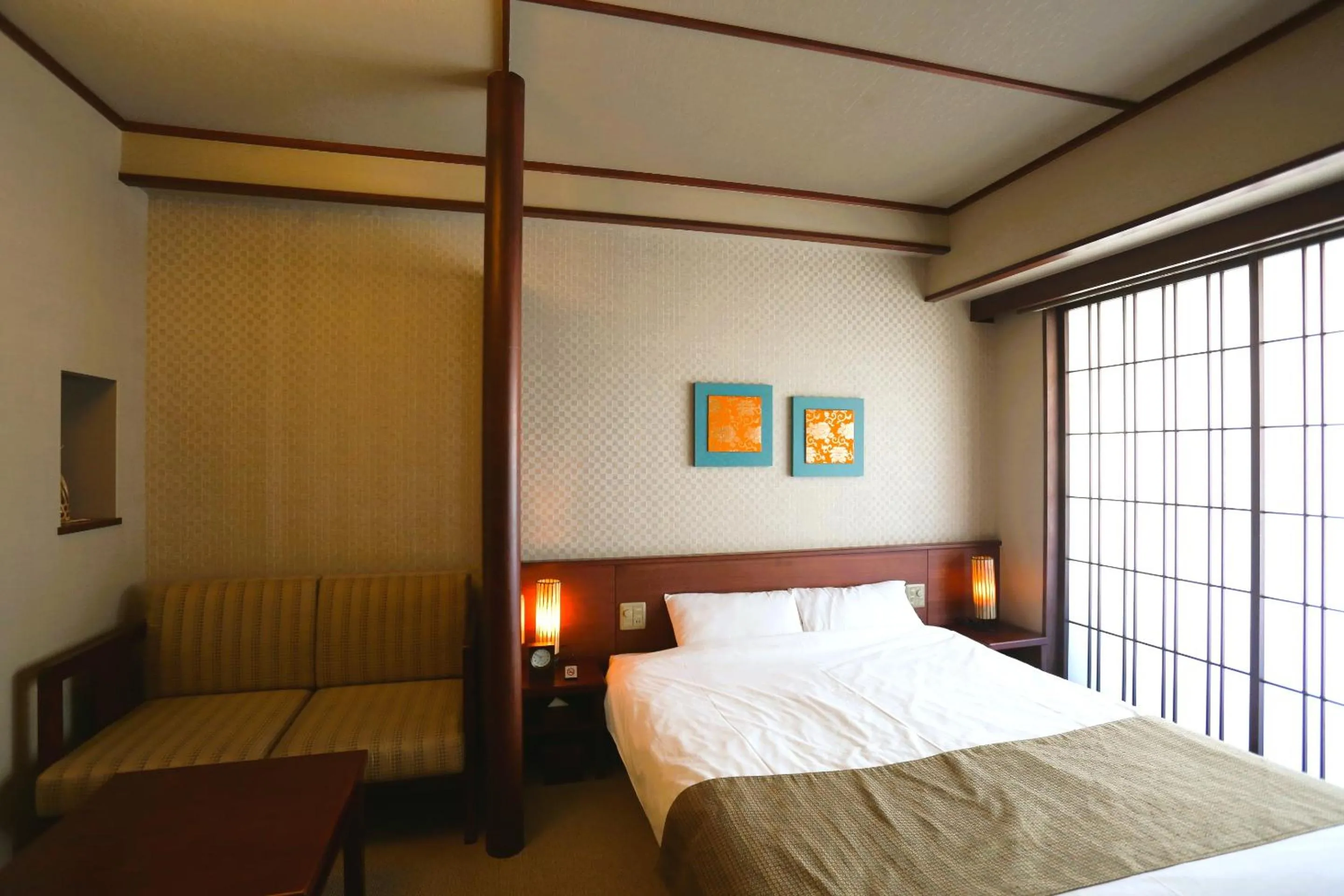 Bed in Kadensho, Arashiyama Onsen, Kyoto - Kyoritsu Resort