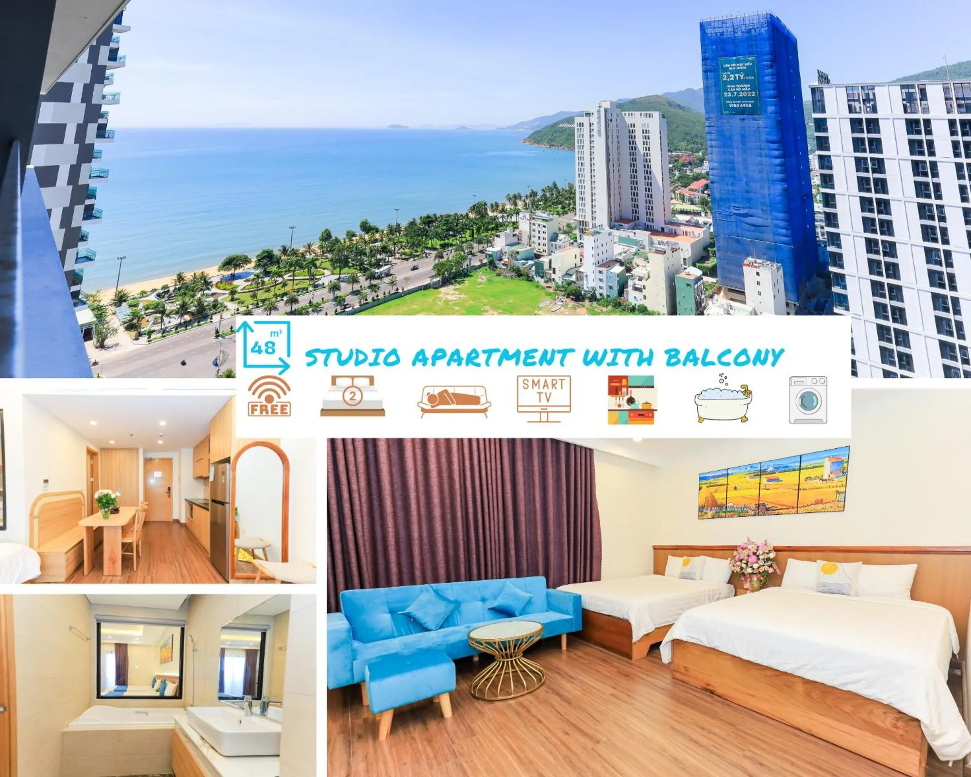 Bed in FLC Sea Tower Quy Nhon -Tran Apartment