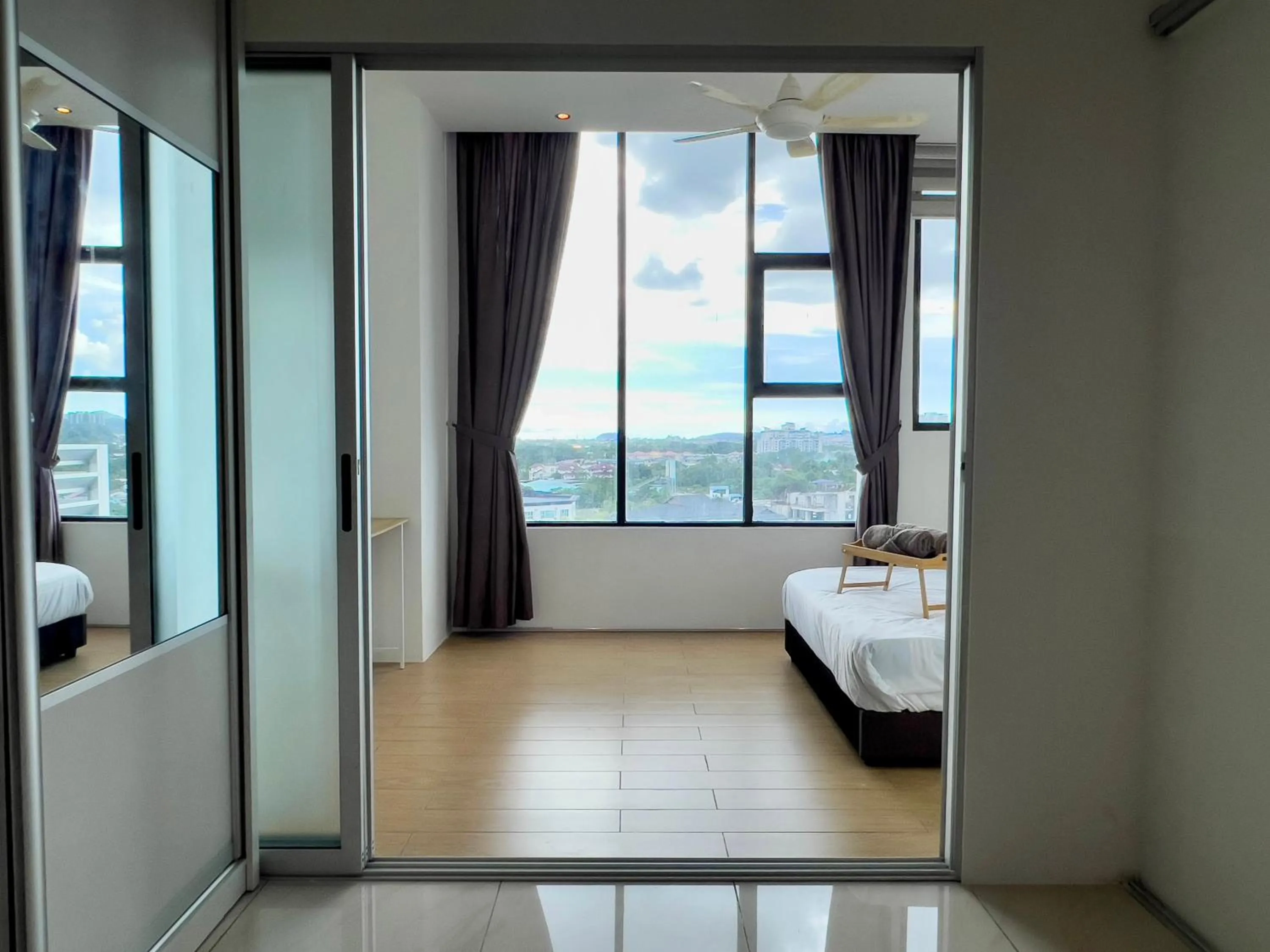 Bed in Hush Inn at ITCC Manhattan Suites