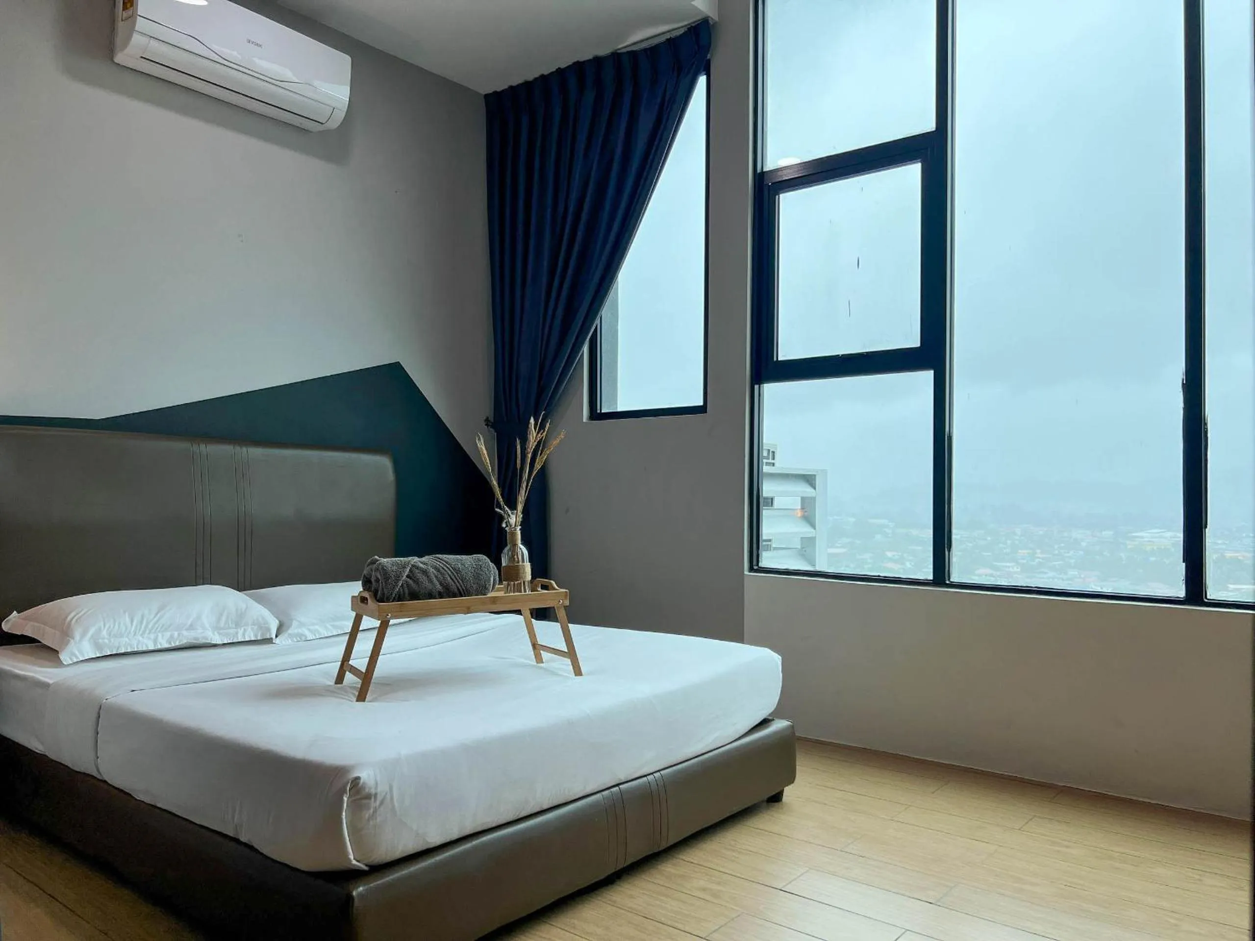 Bed in Hush Inn at ITCC Manhattan Suites