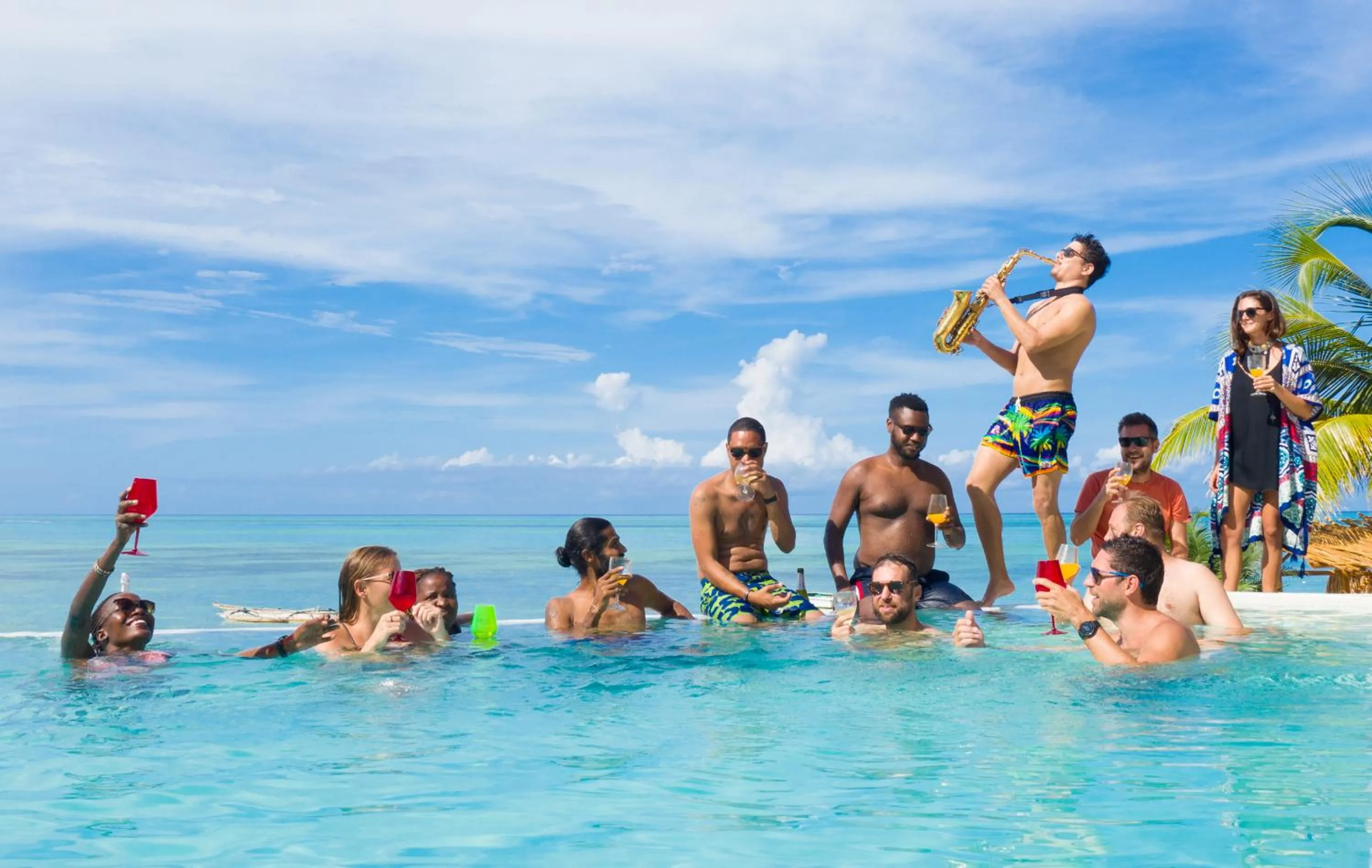 People in Coral Rocks Hotel & Restaurant