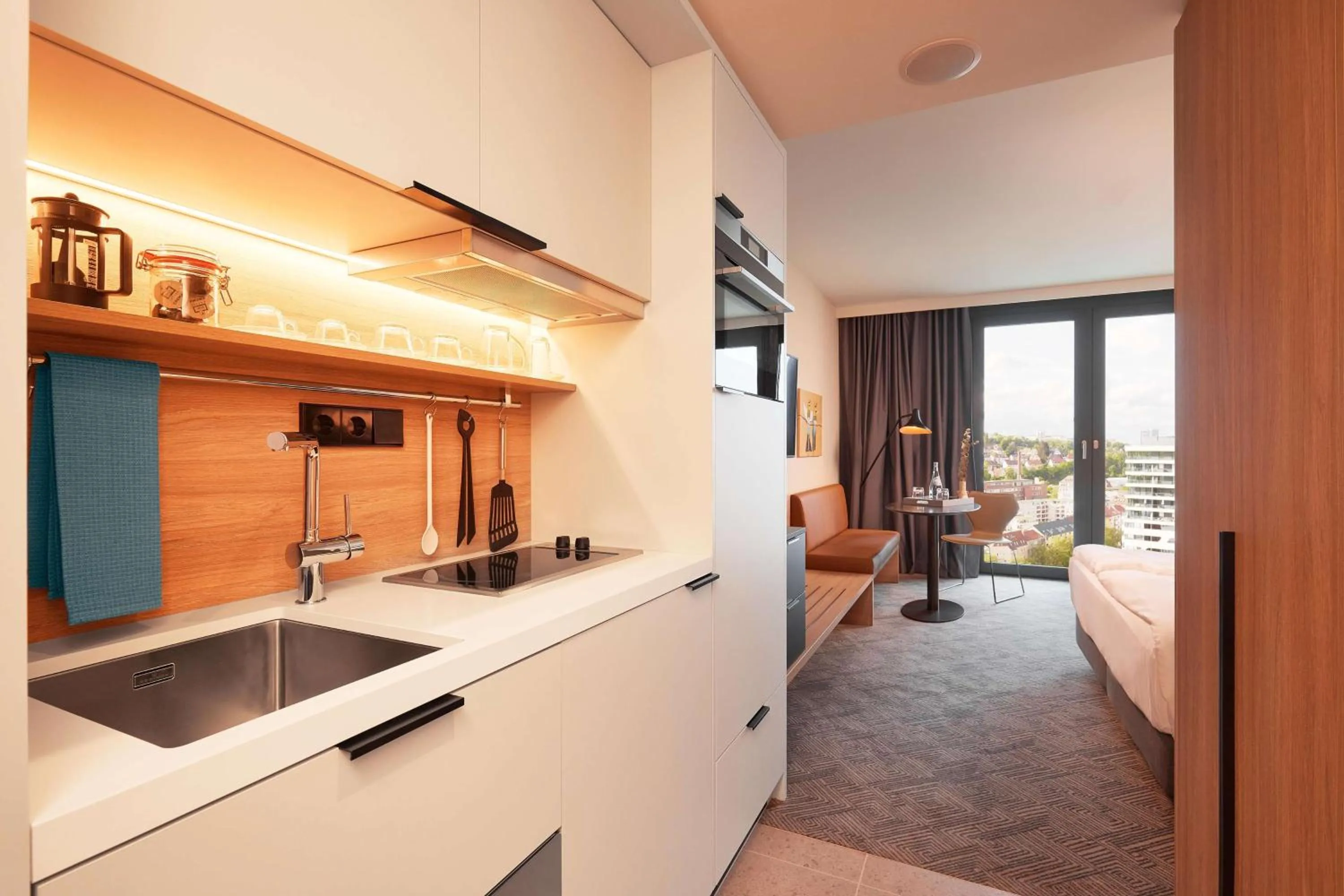 Bedroom in Adina Apartment Hotel Stuttgart