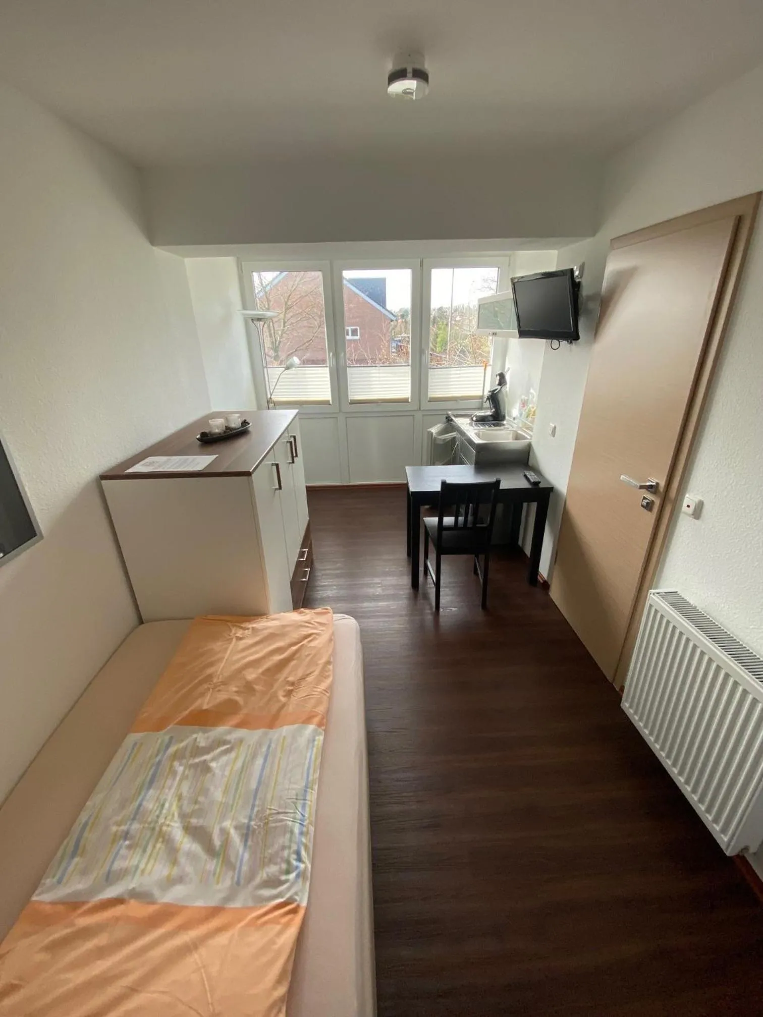 Kitchen or kitchenette, Bed in Pension Haselmann