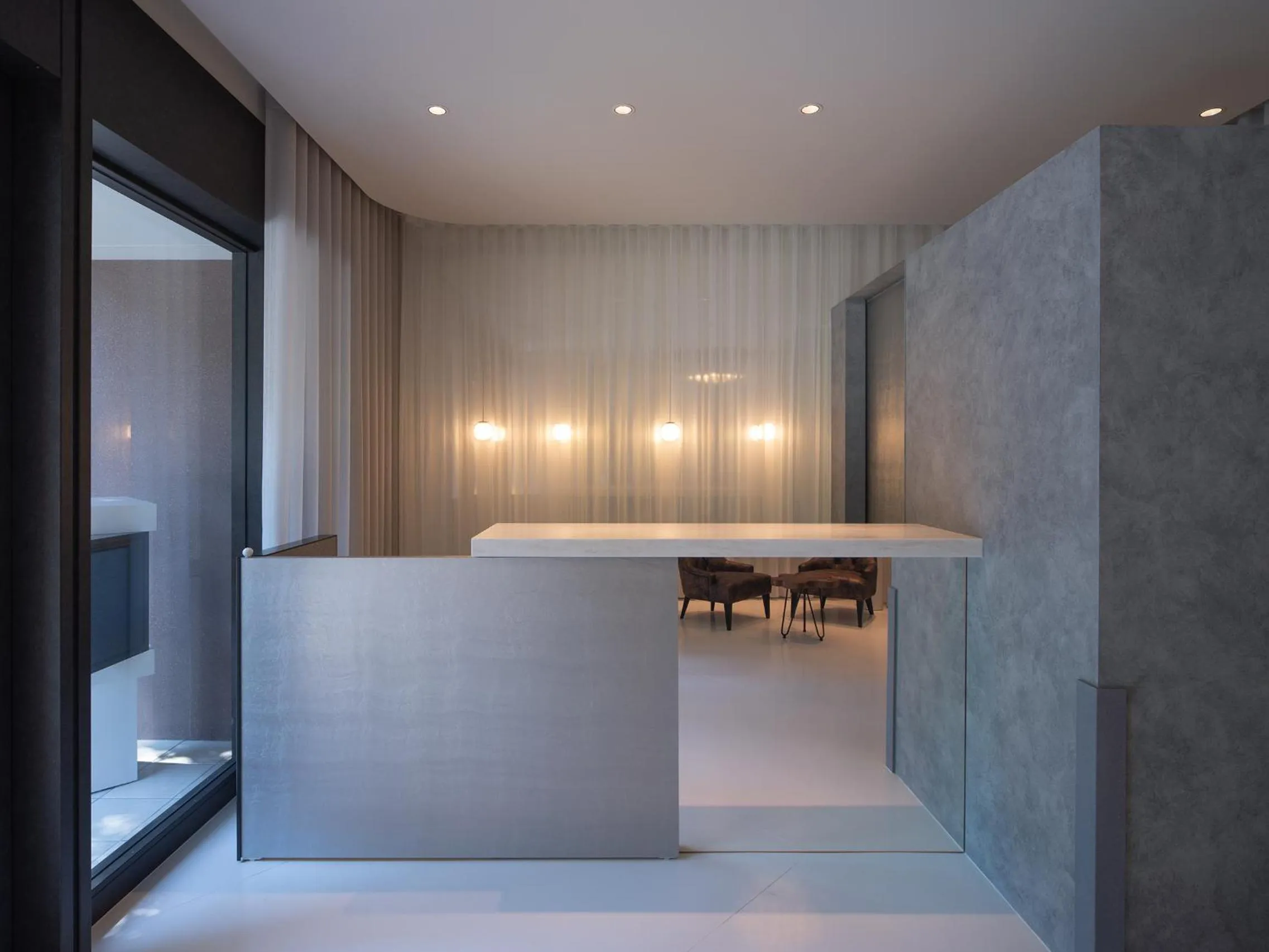 Seating area in FFFFFF Hotel エフホテル