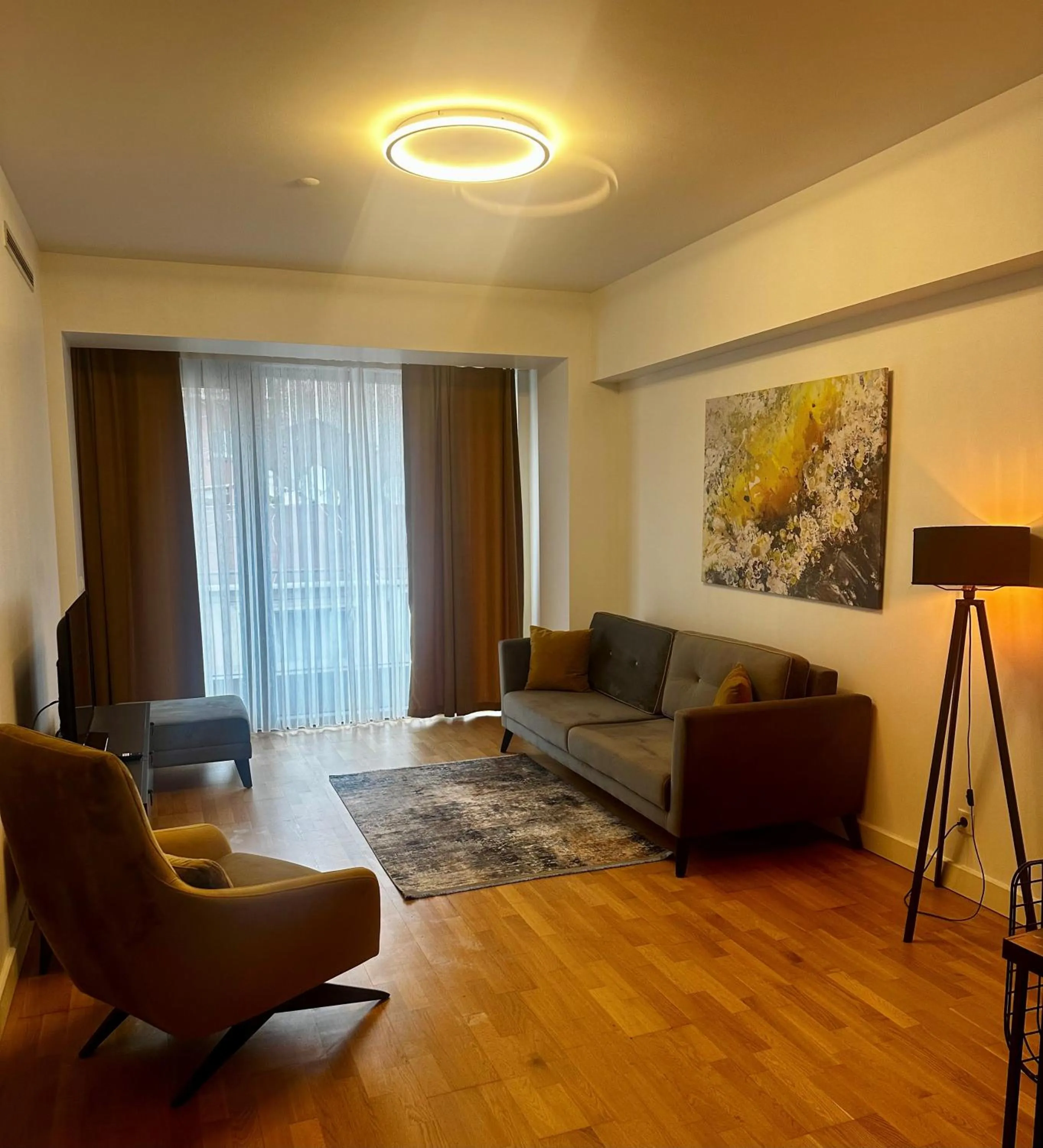 Living room in The Y Istanbul Suites