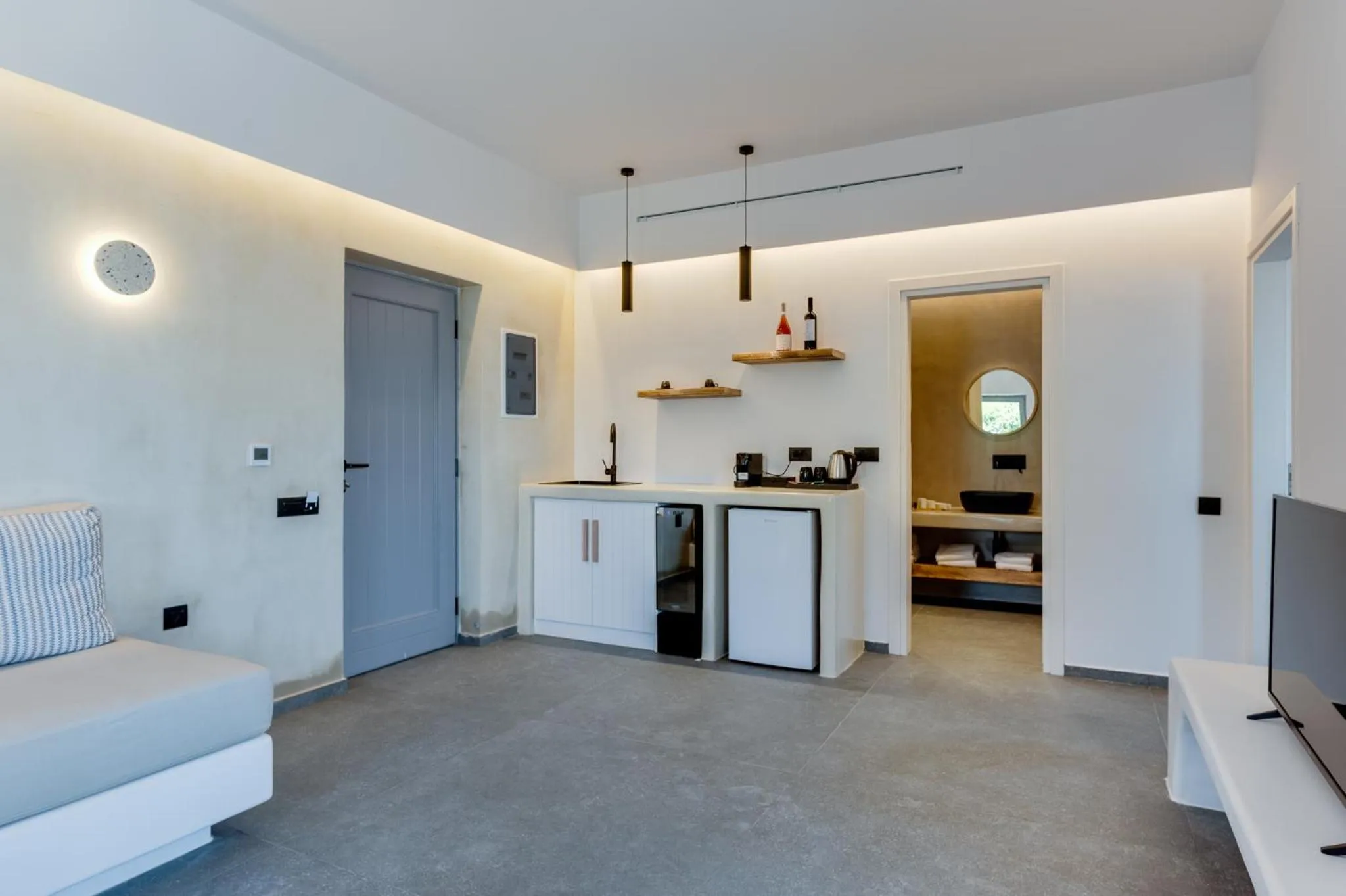 Kitchen or kitchenette in Elements Cozy Suites Pyrgos