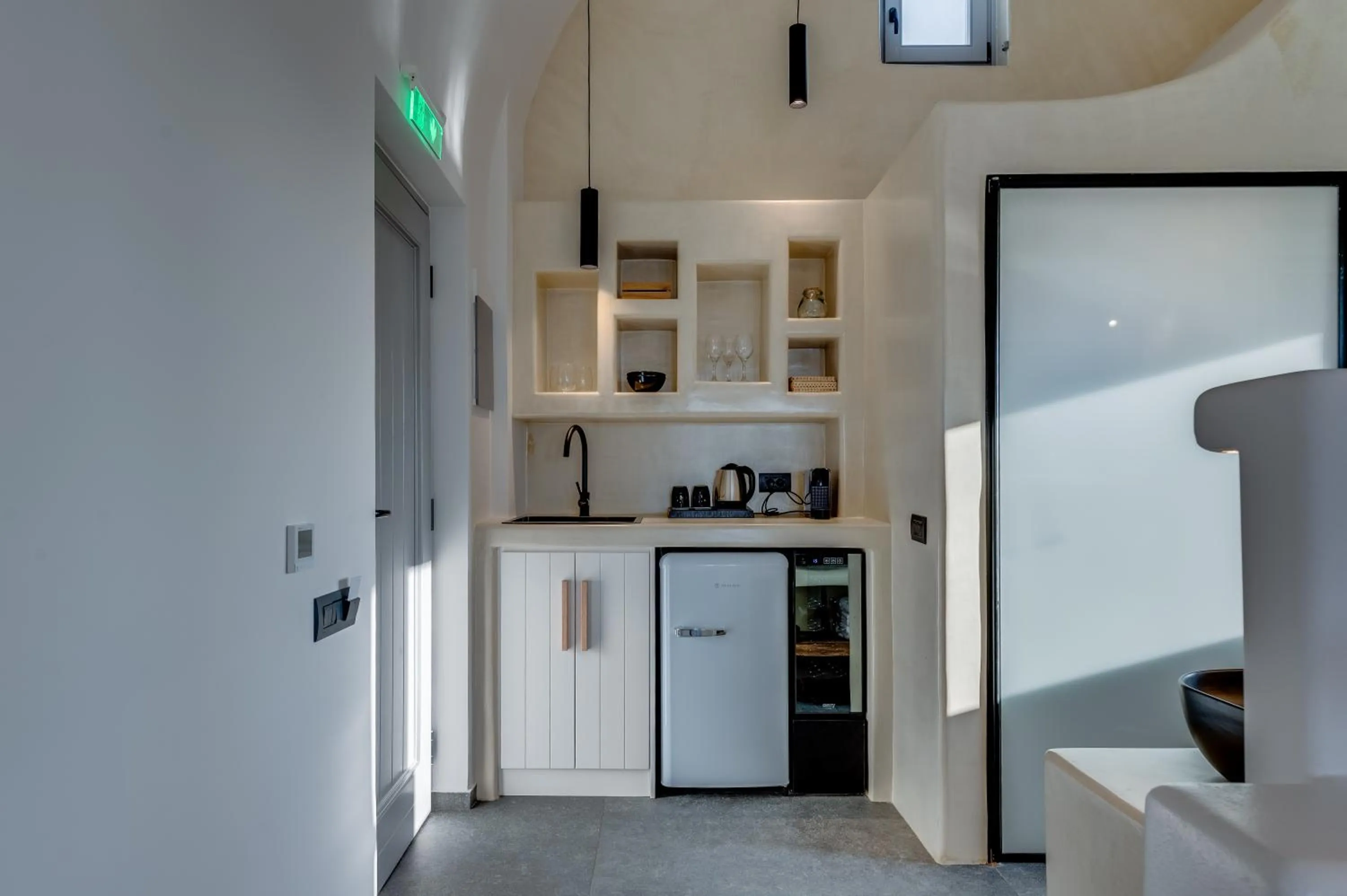 Kitchen or kitchenette in Elements Cozy Suites Pyrgos