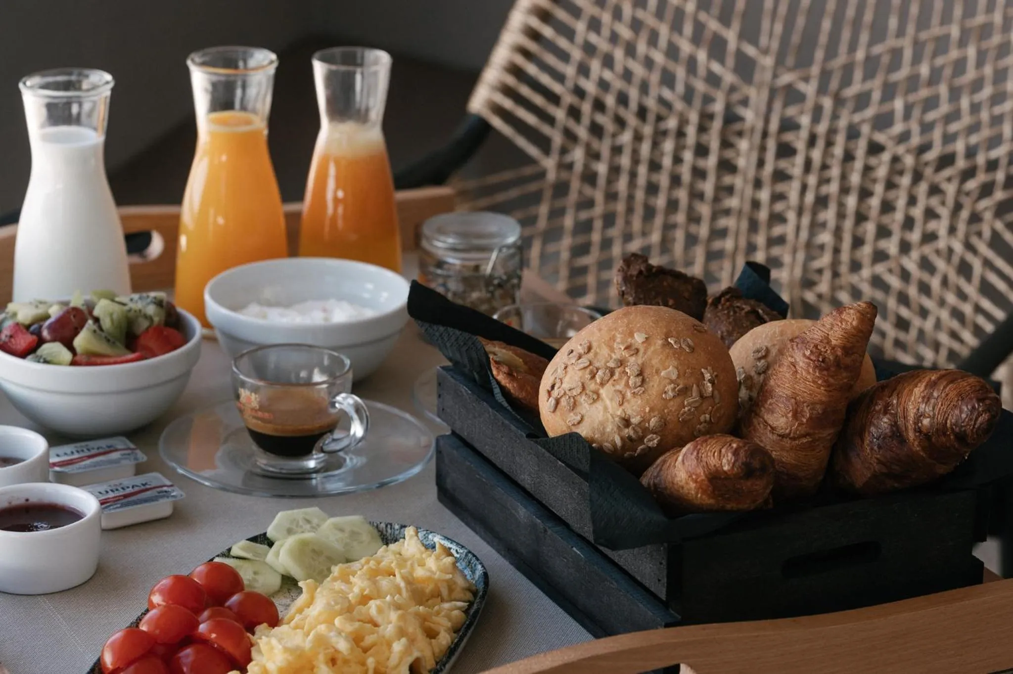 Continental breakfast in Elements Cozy Suites Pyrgos