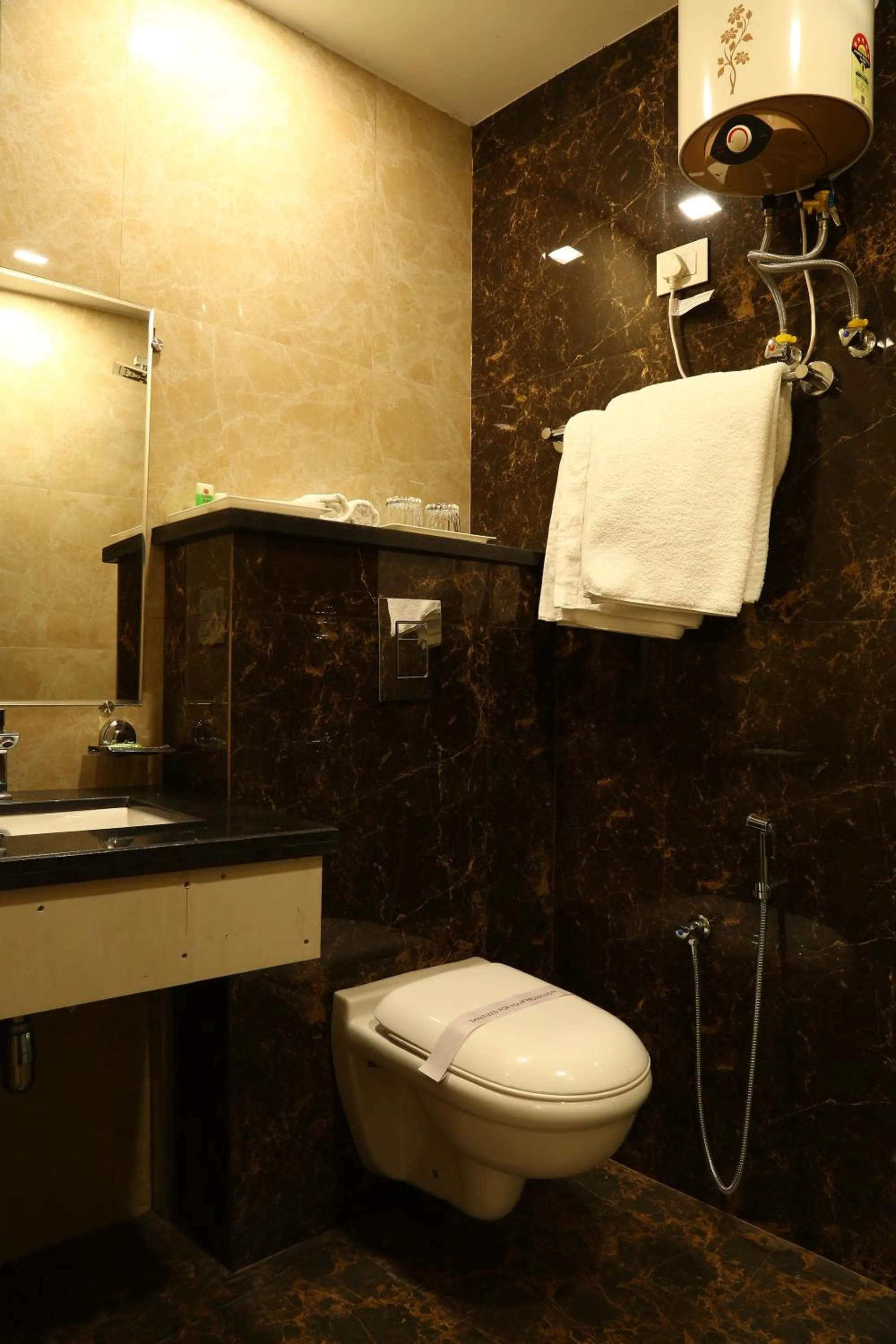Bathroom in Hotel Kush Ganga - 50 Meter from Har ki Pauri, Haridwar