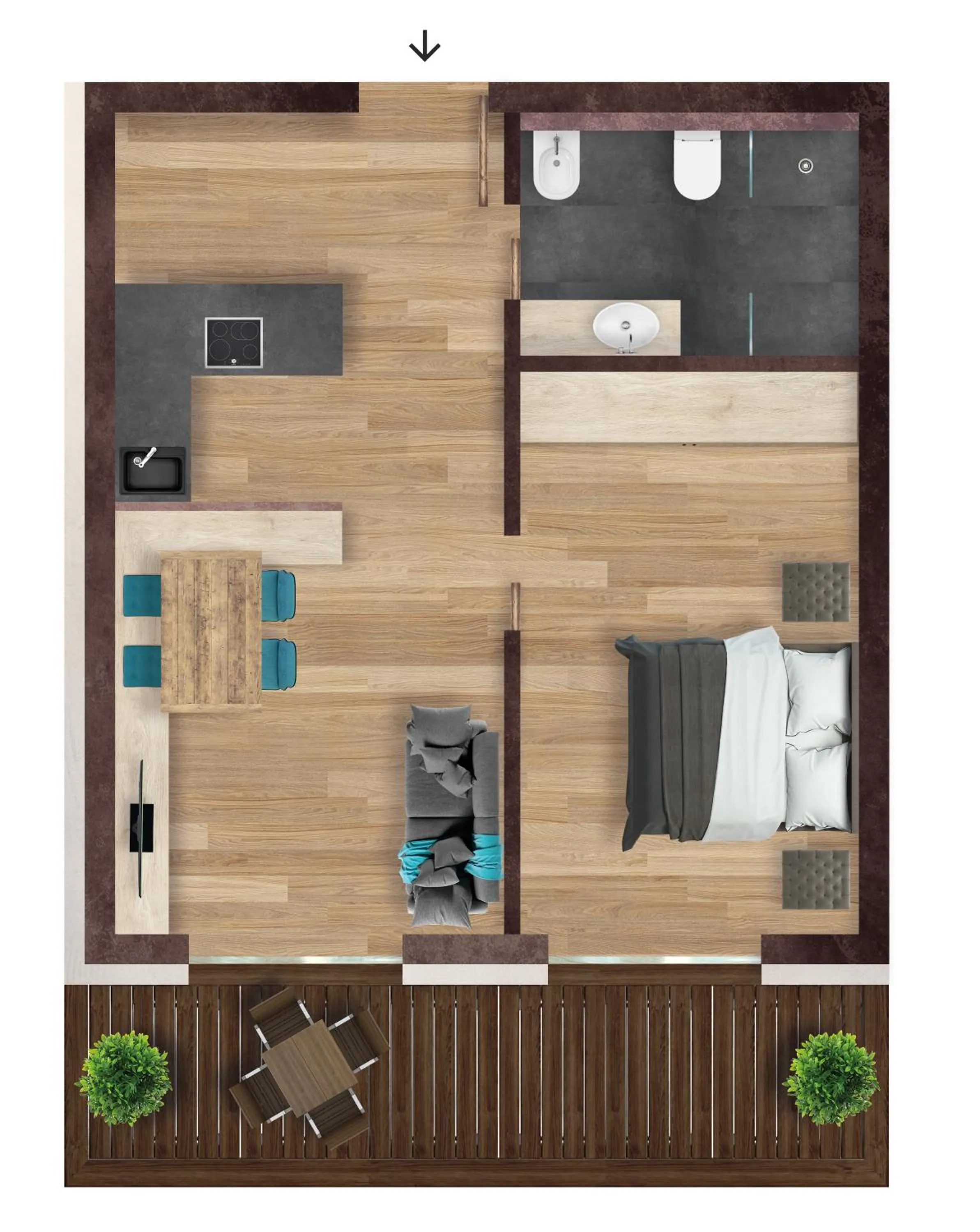 Floor plan in Movi Family Apart-Hotel ****s