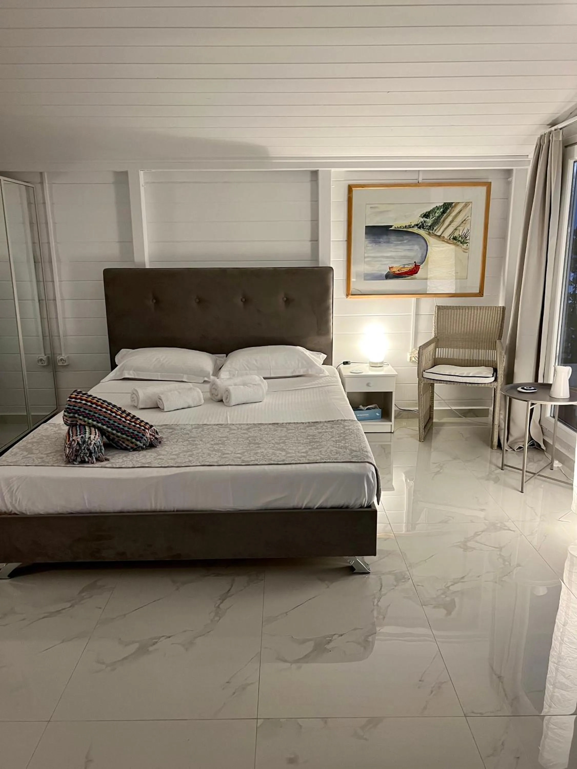 Bed in Stavento Apartments
