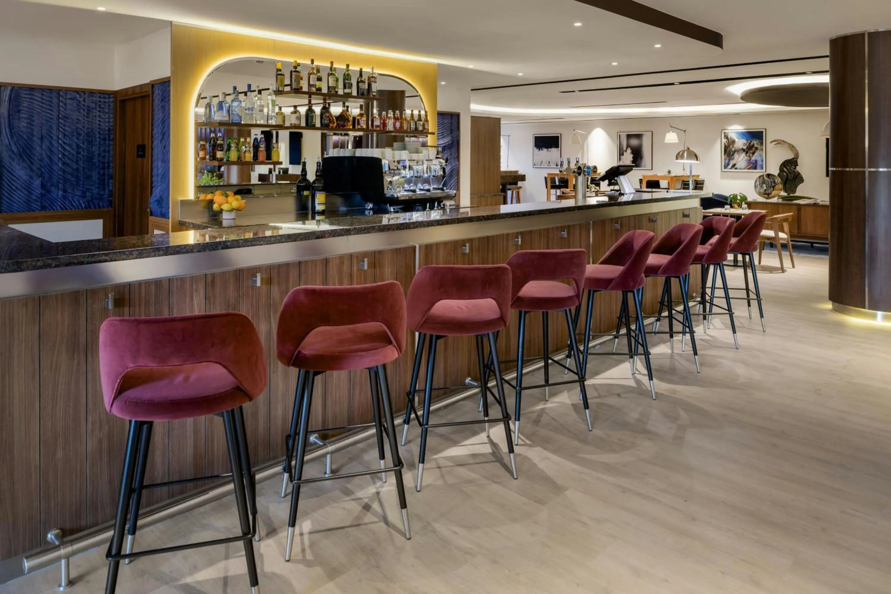 Lounge or bar in AC Hotel by Marriott Saint-Julien-en-Genevois