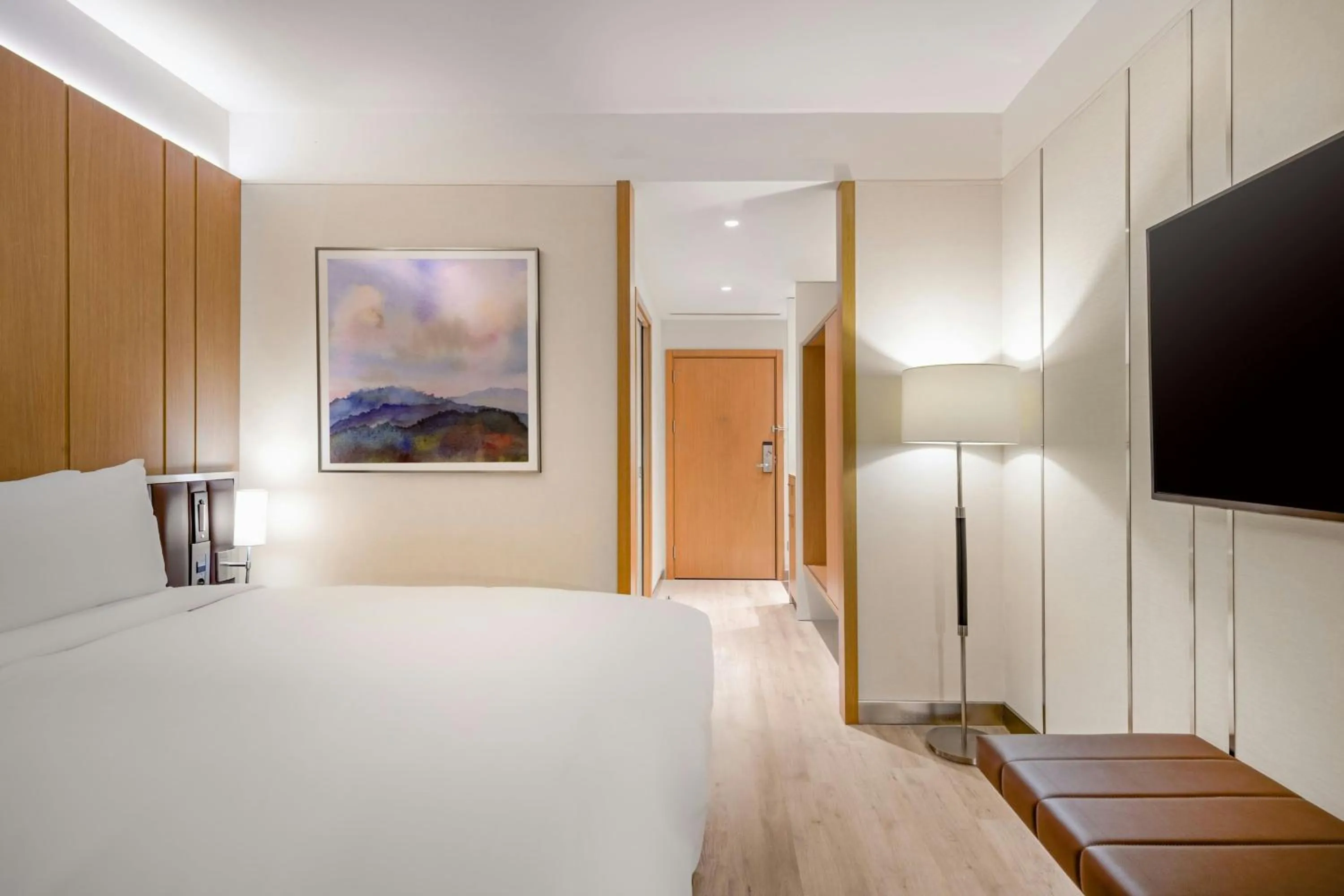 Bedroom, Bed in AC Hotel by Marriott Saint-Julien-en-Genevois