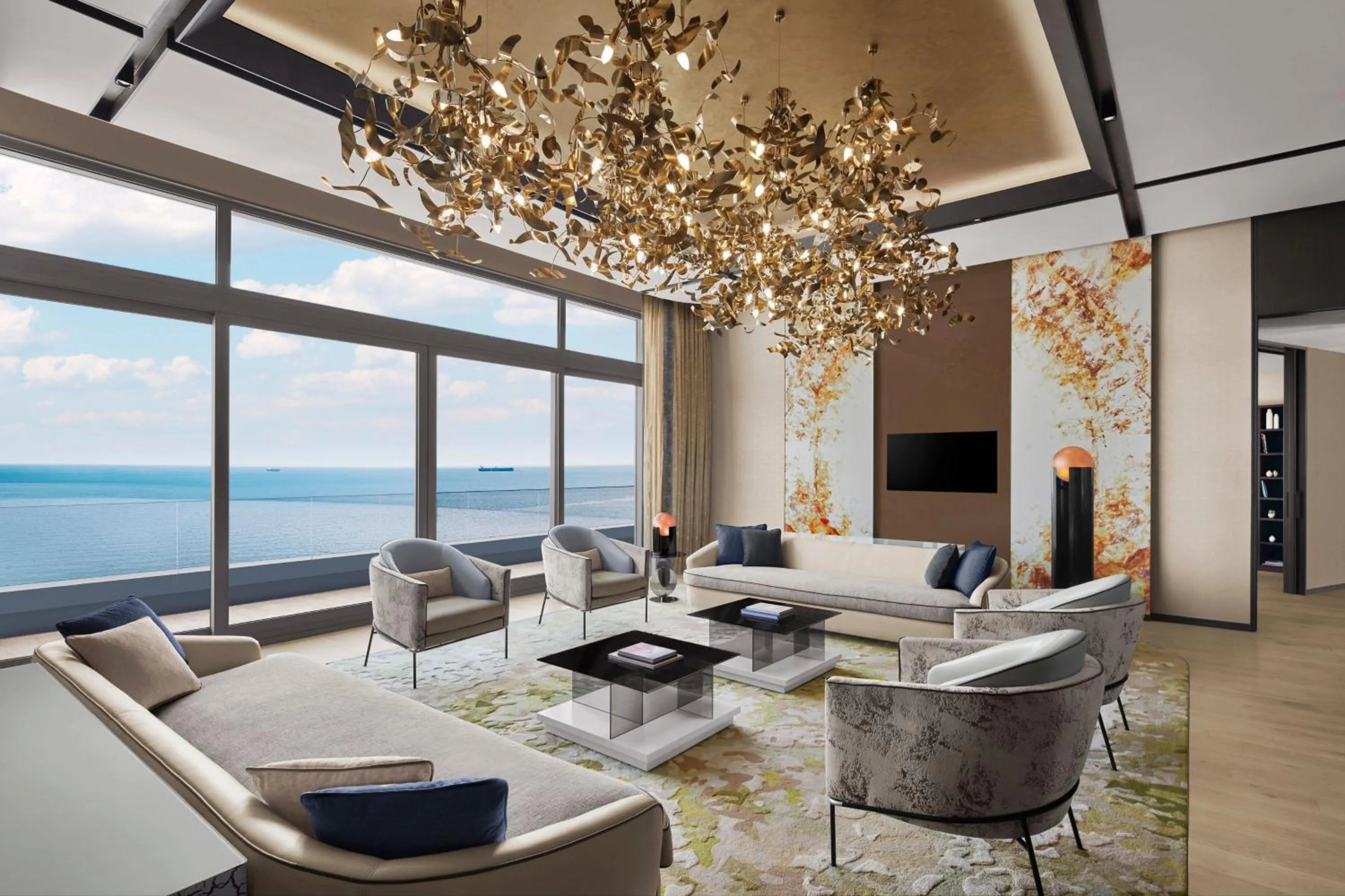 Living room in JW Marriott Hotel Istanbul Marmara Sea