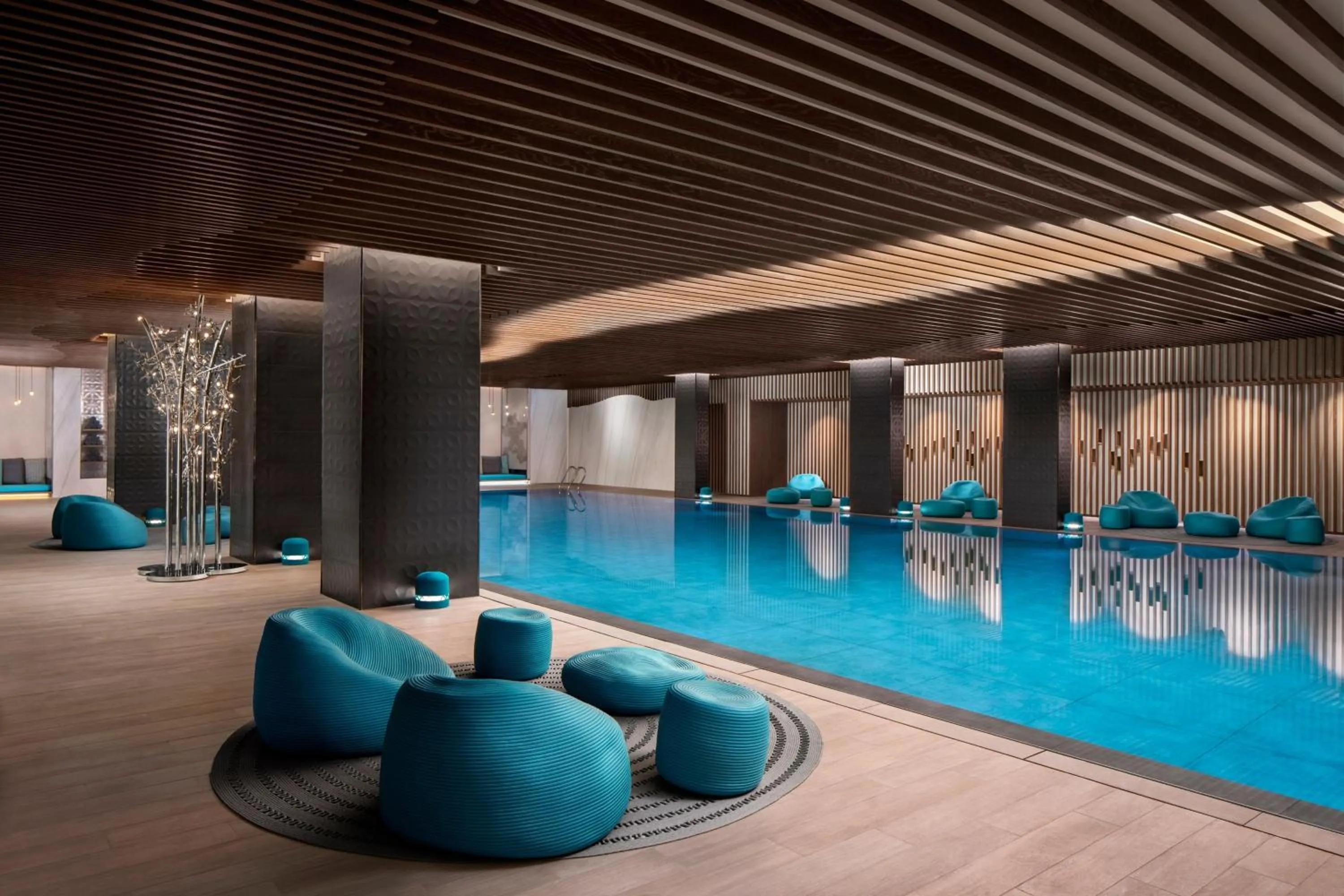 Swimming pool in JW Marriott Hotel Istanbul Marmara Sea
