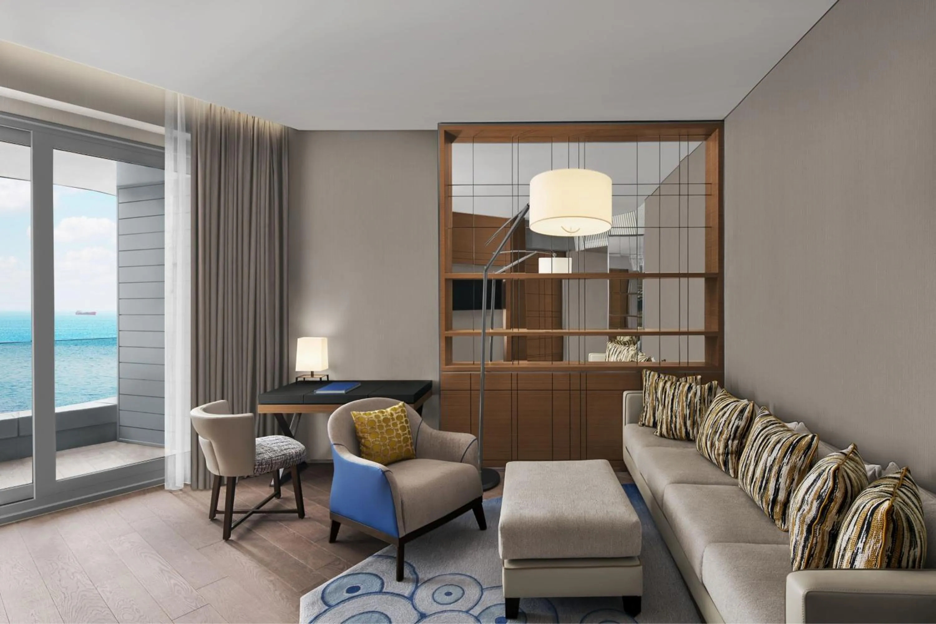 Living room in JW Marriott Hotel Istanbul Marmara Sea
