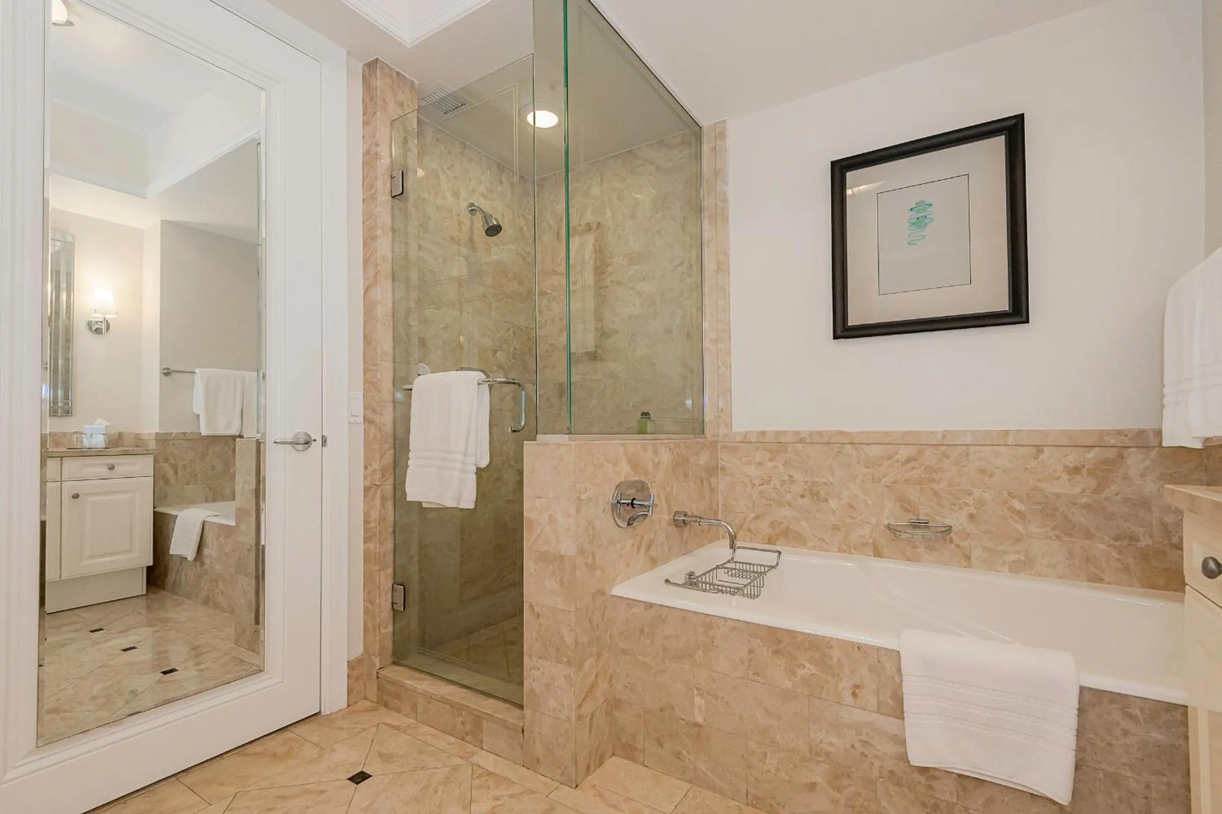 Shower in 2 Bedroom OR King Studio Suites Four Seasons Hotel Miami Free Wi-Fi & Free Parking