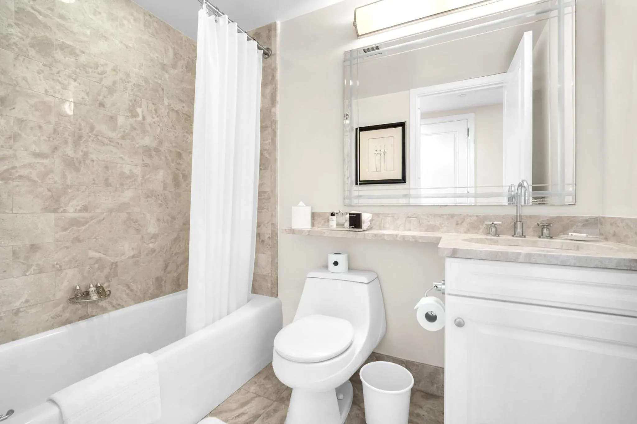 Bathroom in 2 Bedroom OR King Studio Suites Four Seasons Hotel Miami Free Wi-Fi & Free Parking