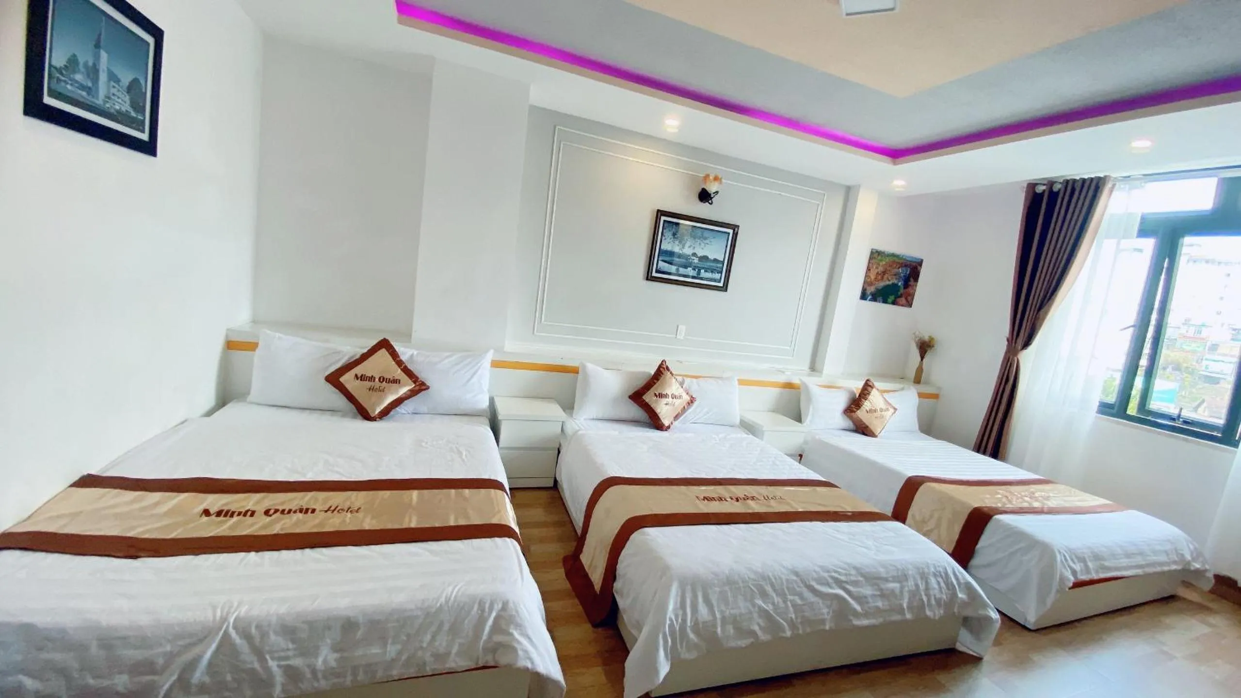 Bed in Minh Quan Hotel