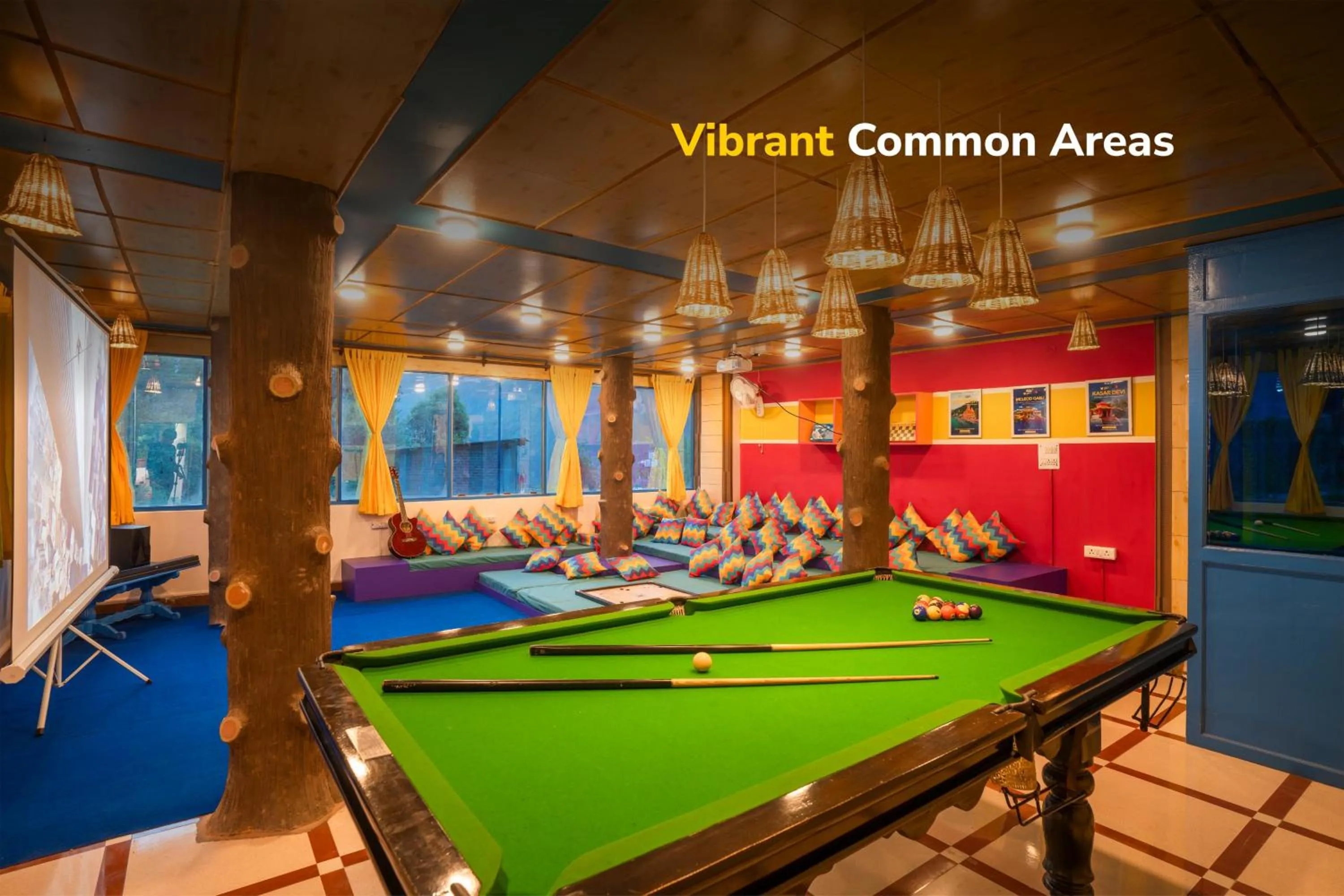 Seating area in goSTOPS Kasol