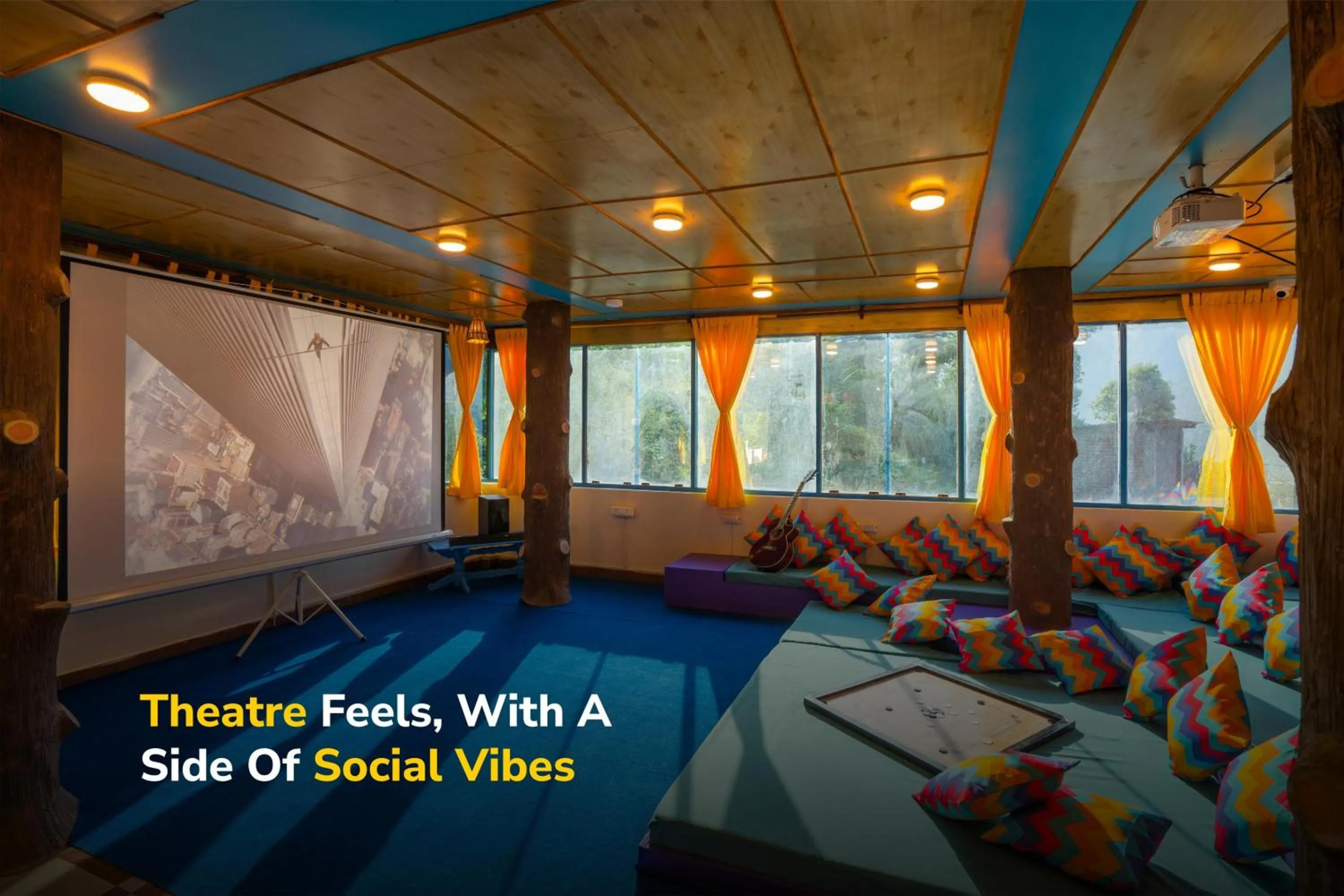 Seating area in goSTOPS Kasol