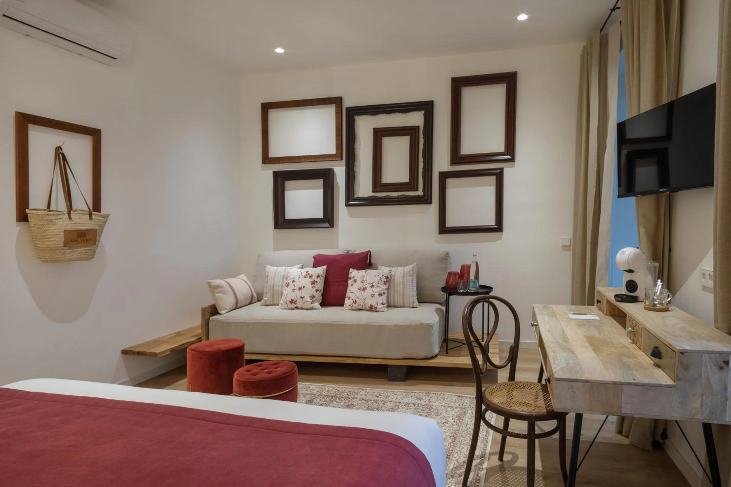 Bed in Can Vidal Boutique Rooms