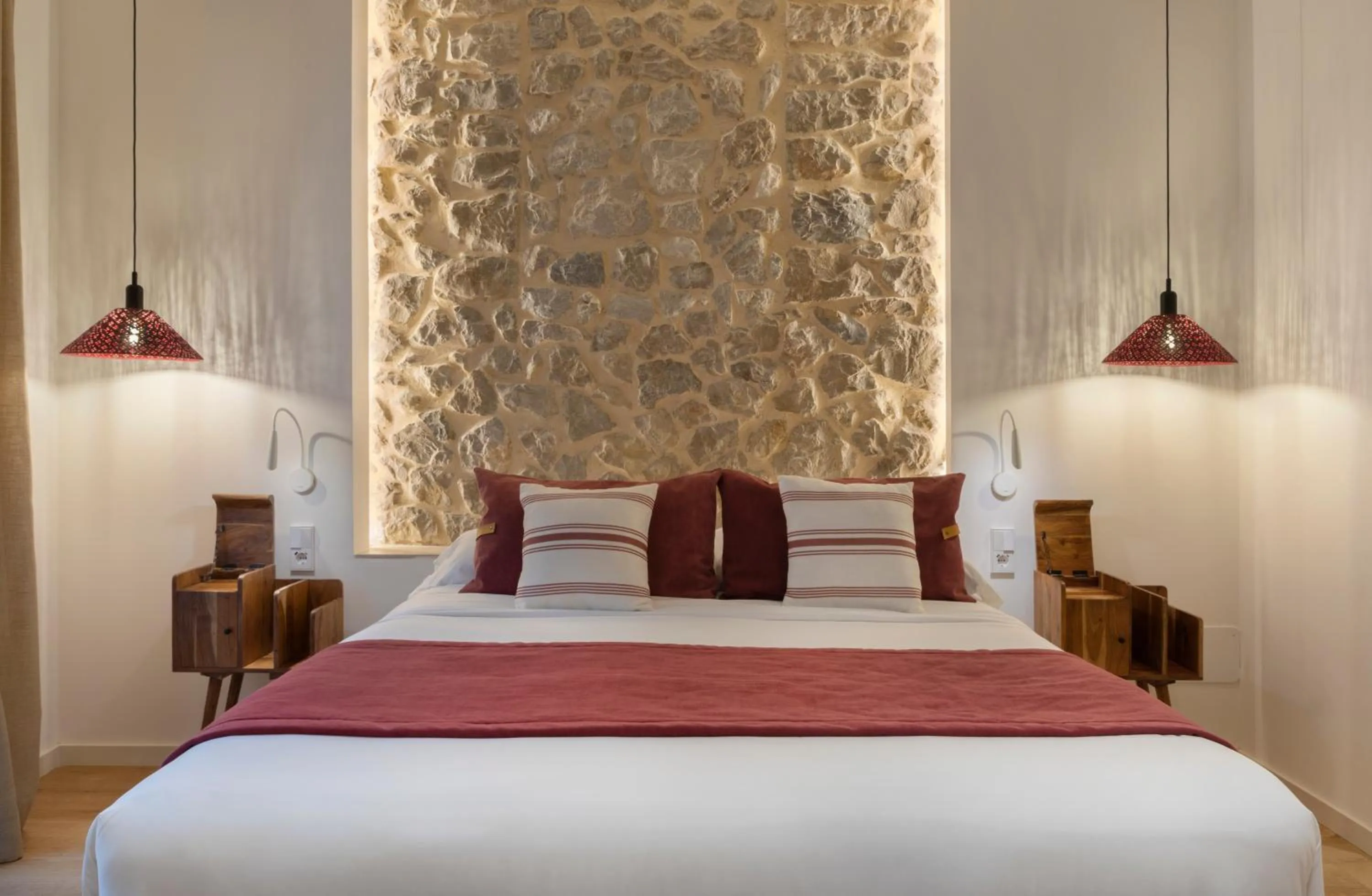 Bed in Can Vidal Boutique Rooms