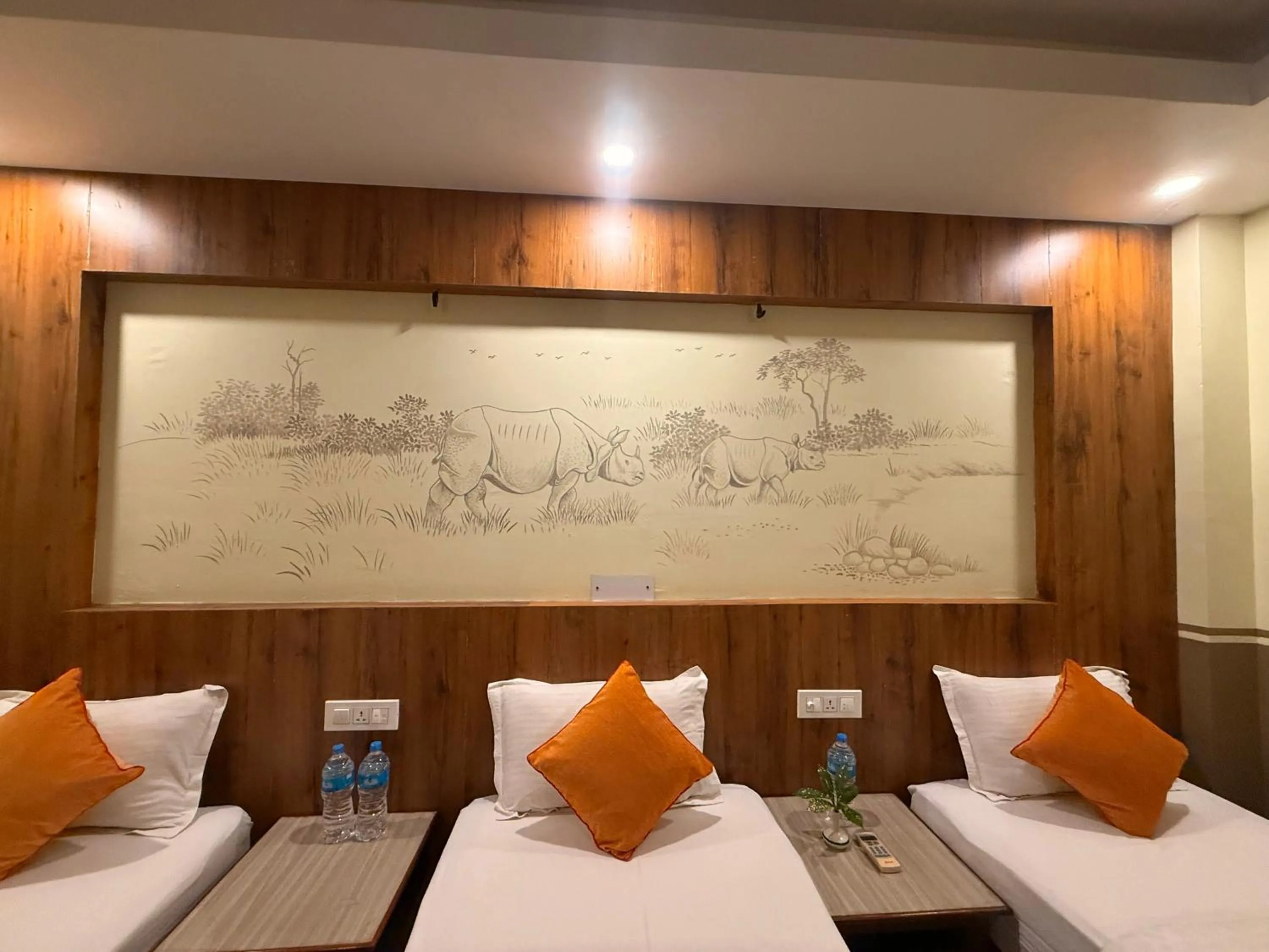 Bed in Jungle Safari Resort