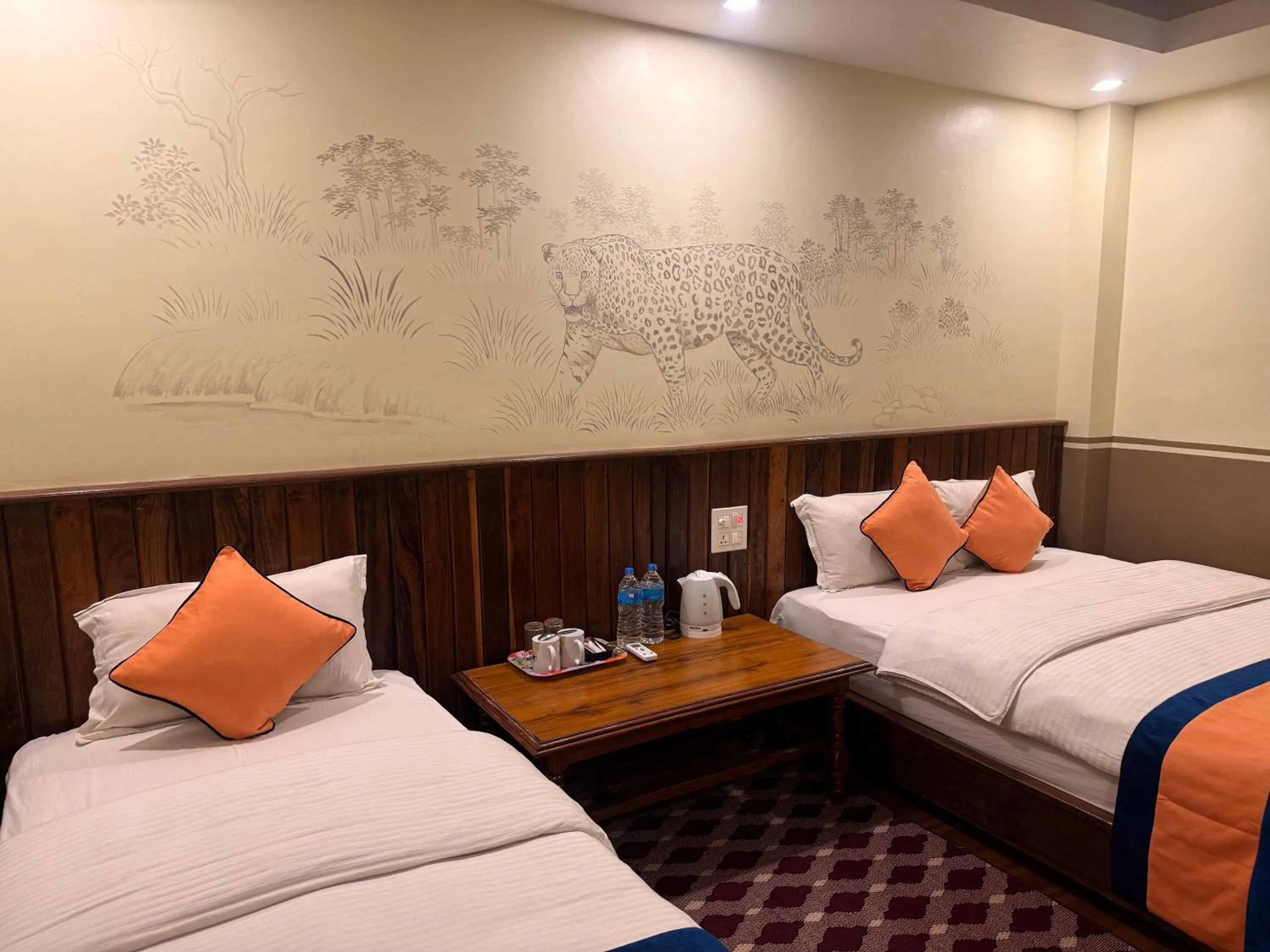 Bed in Jungle Safari Resort