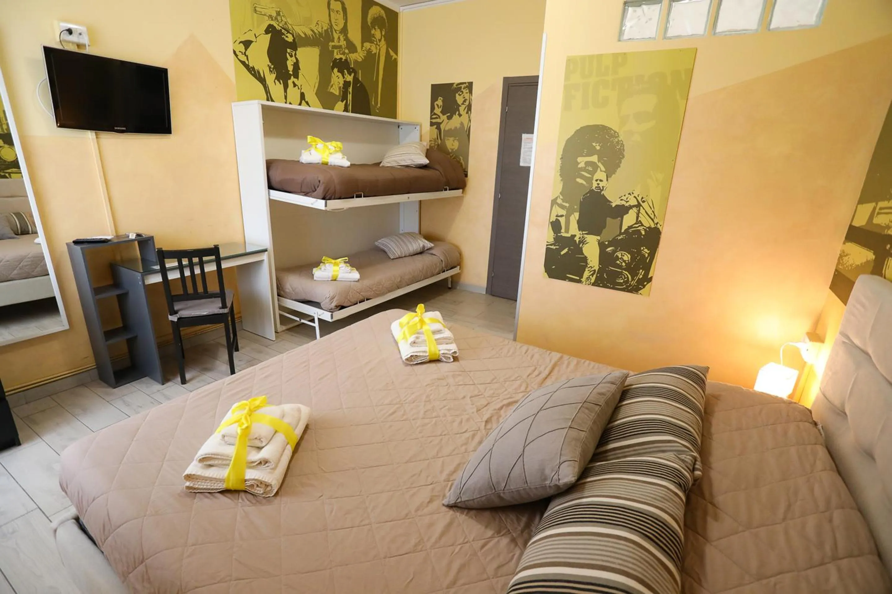 Bed in Movie Home Guesthouse