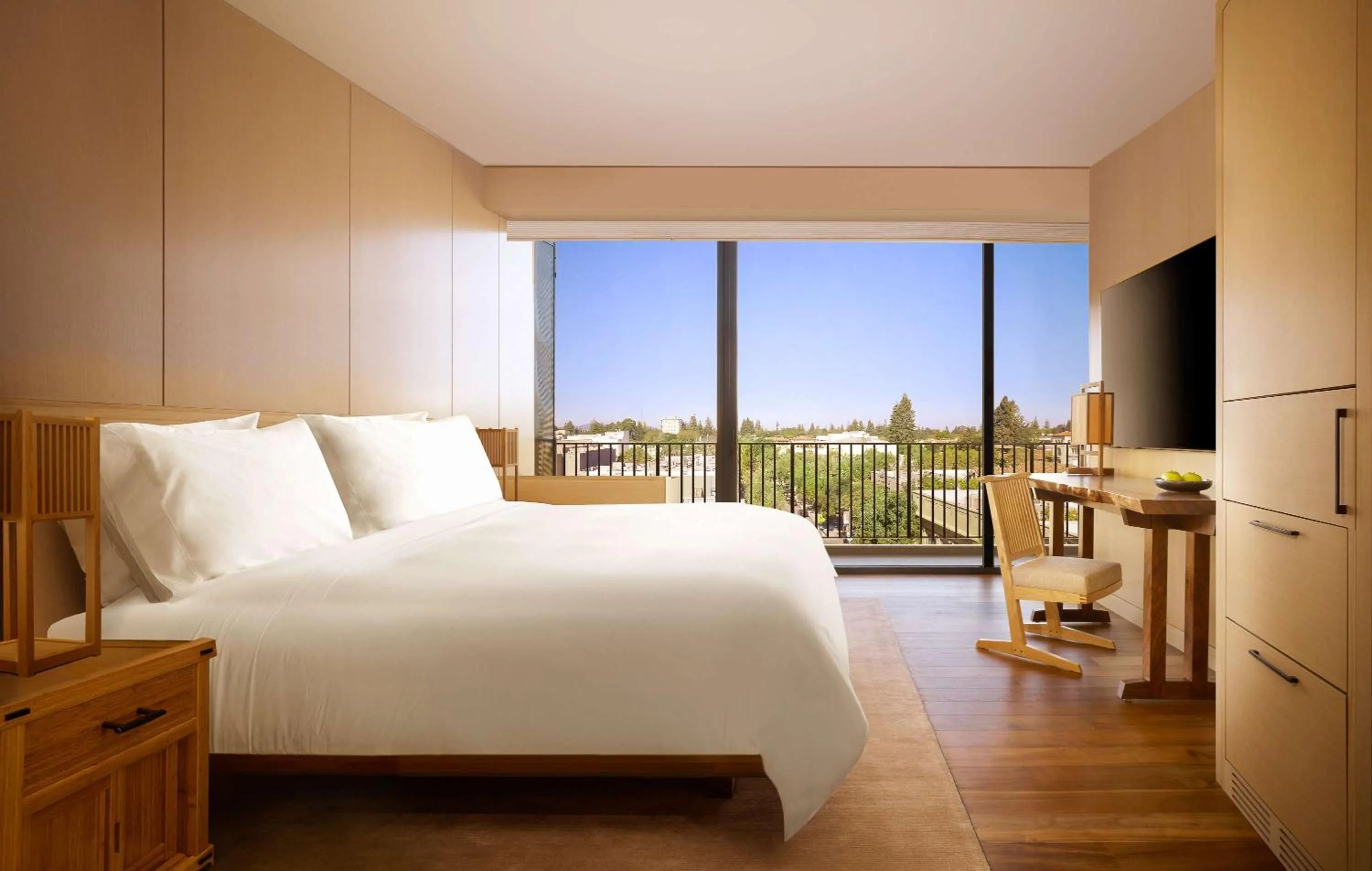 Bedroom, Bed in Nobu Hotel Palo Alto