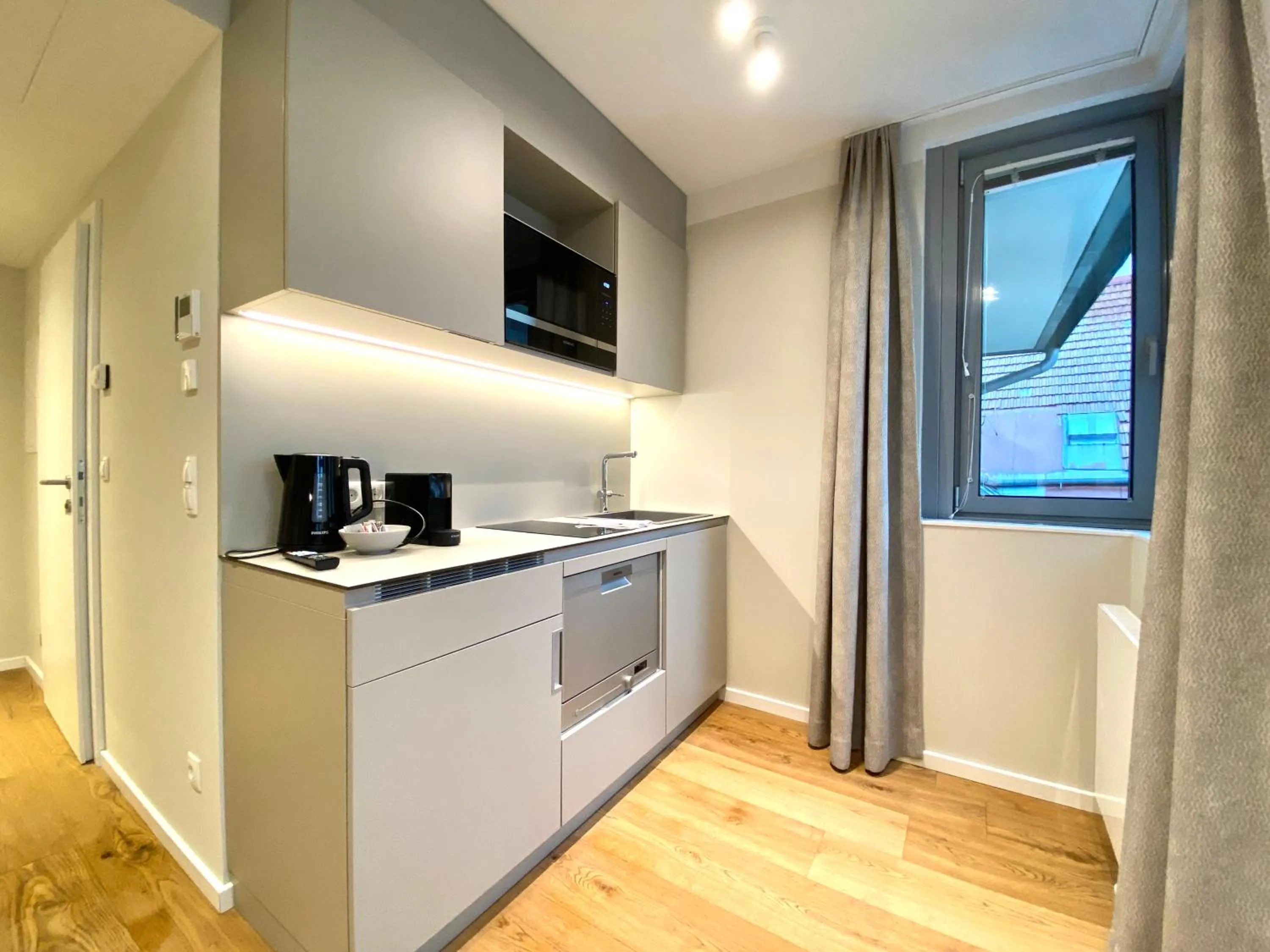 kitchen in Blackhome Wien I contactless check-in