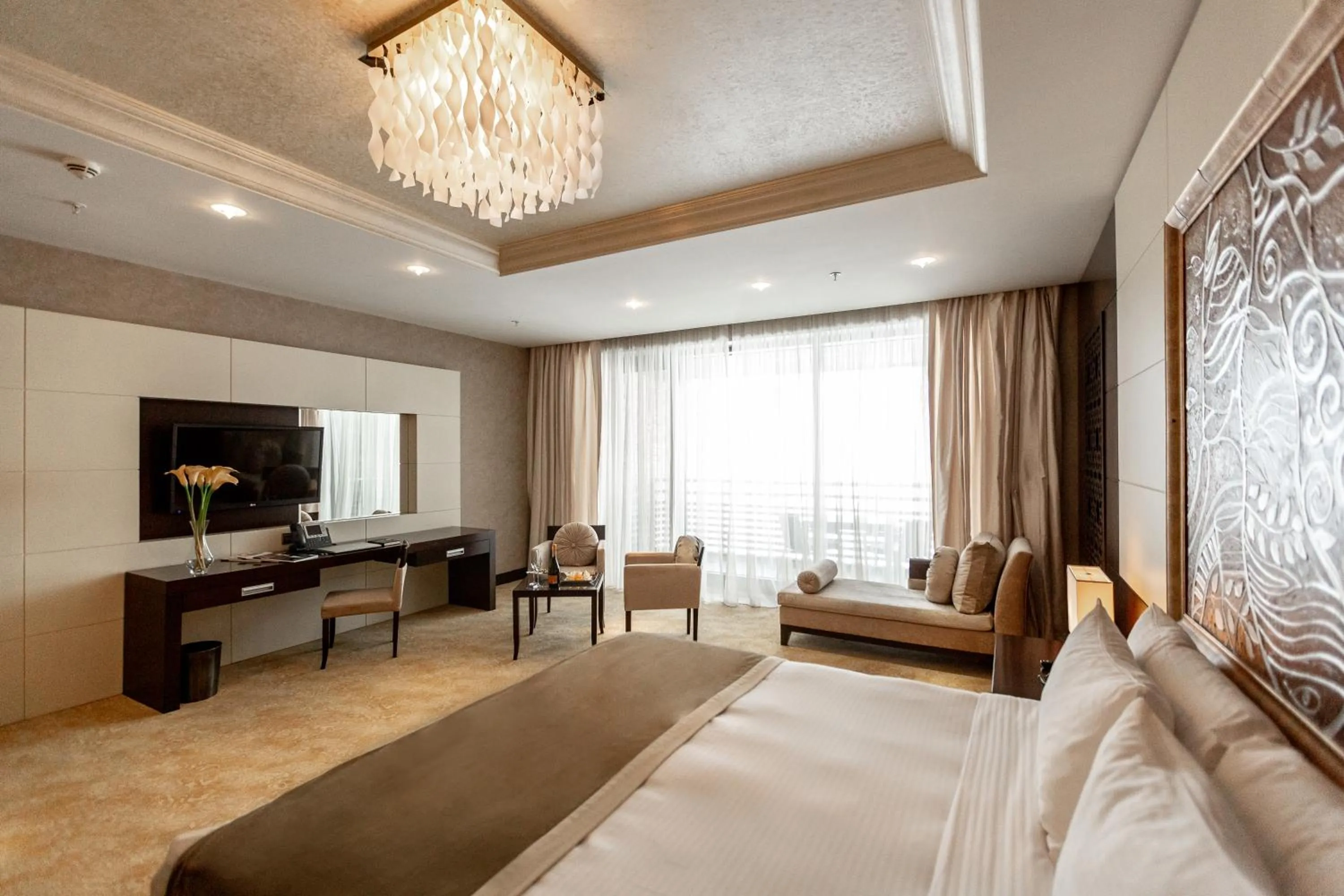 Bed in Shahdag Hotel & Spa