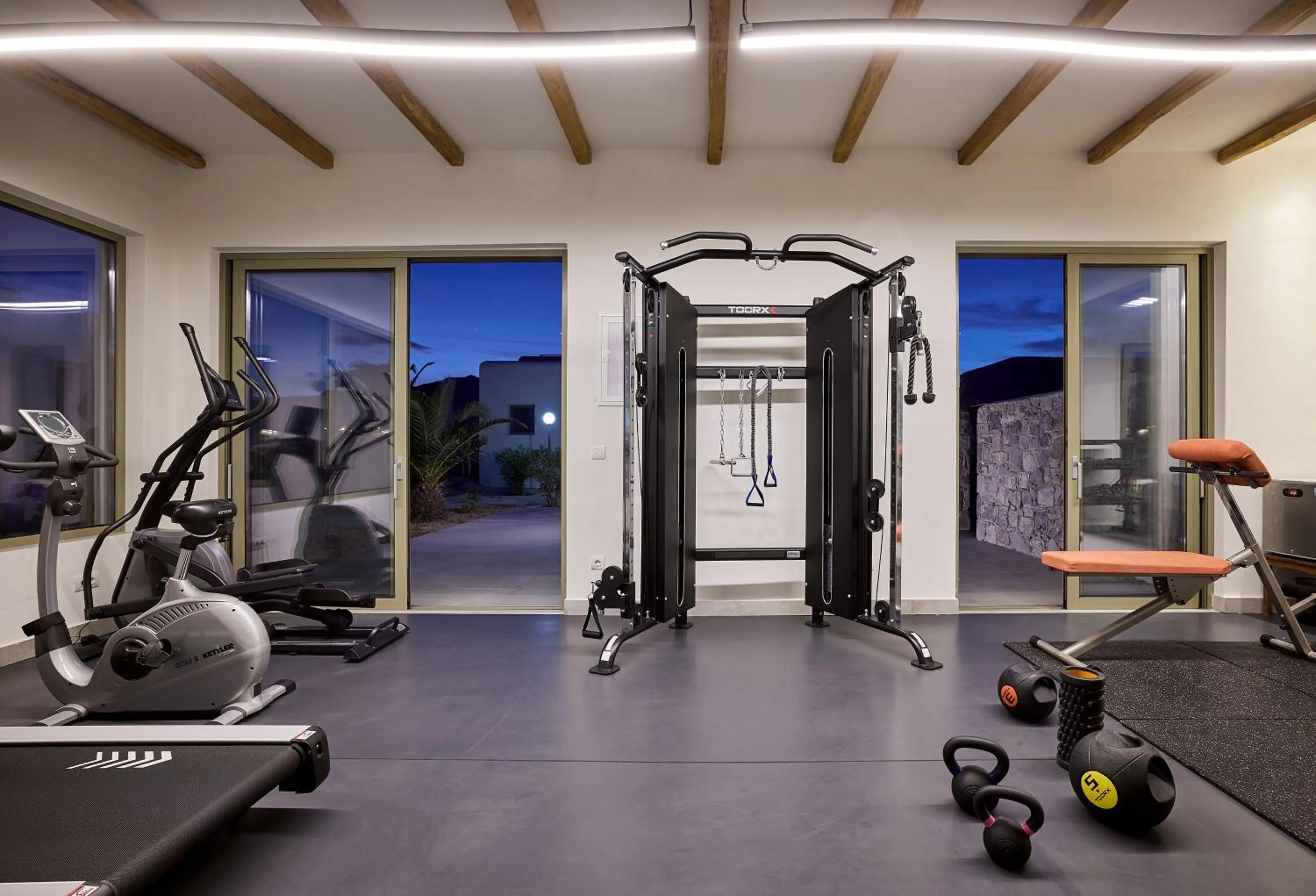 Fitness centre/facilities in Hotel Milos Sea Resort