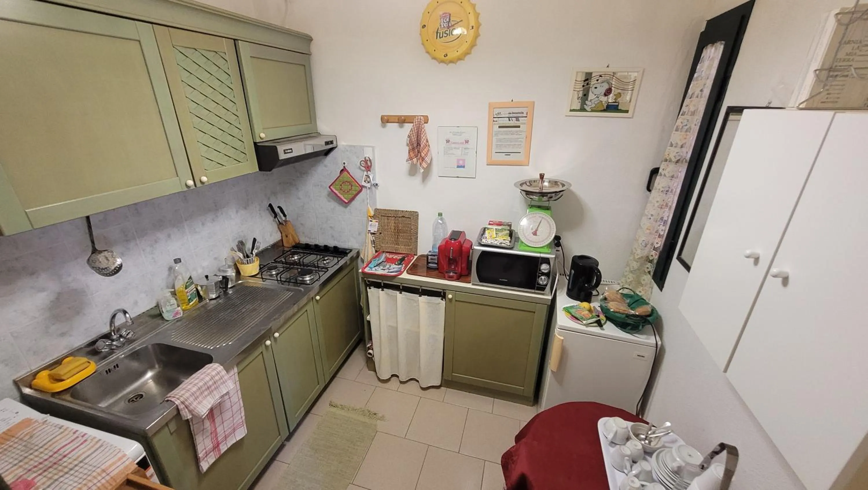 Kitchen or kitchenette in B&B da Donatella