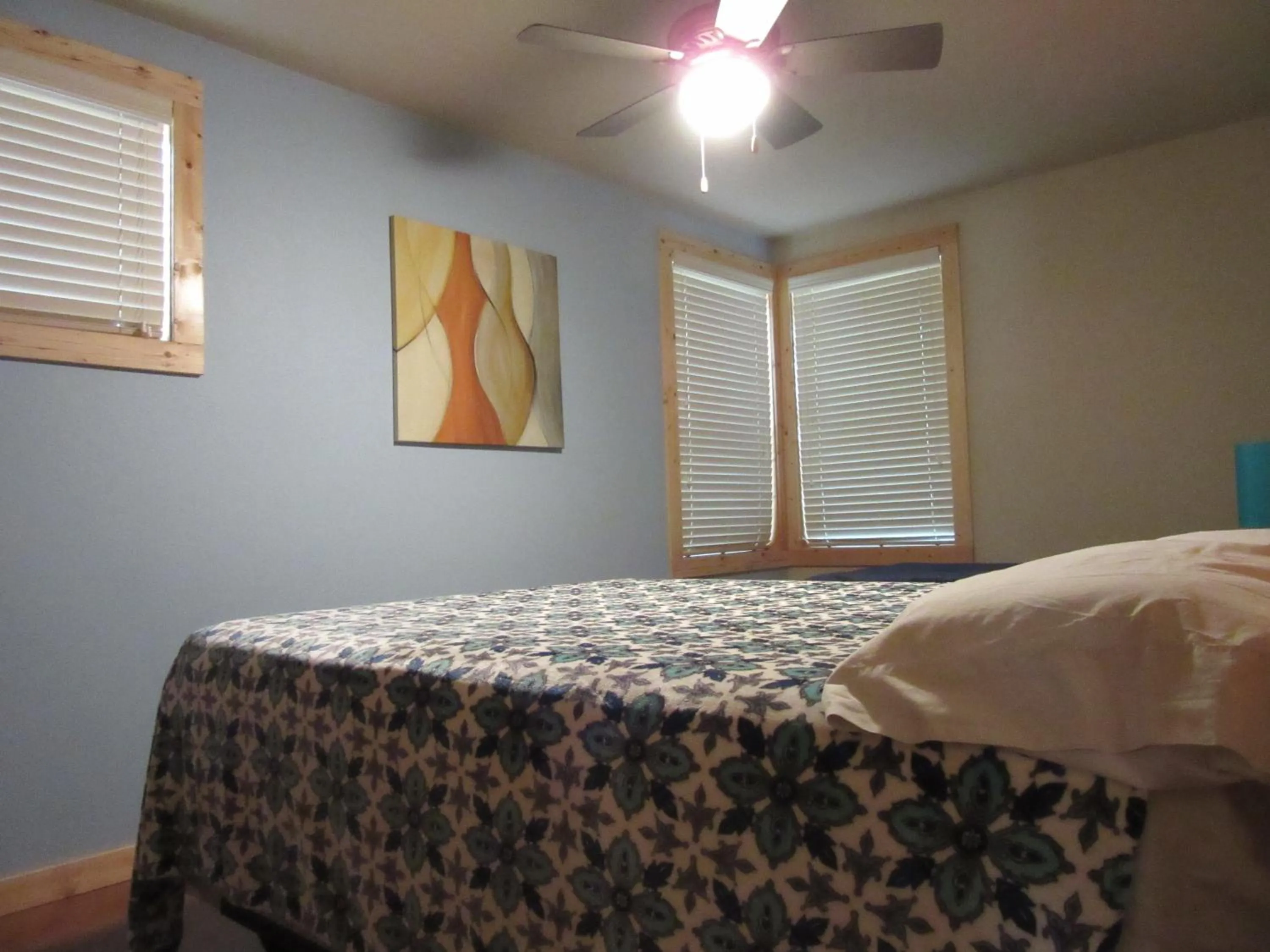 Bed in Seven Bluff Cabins