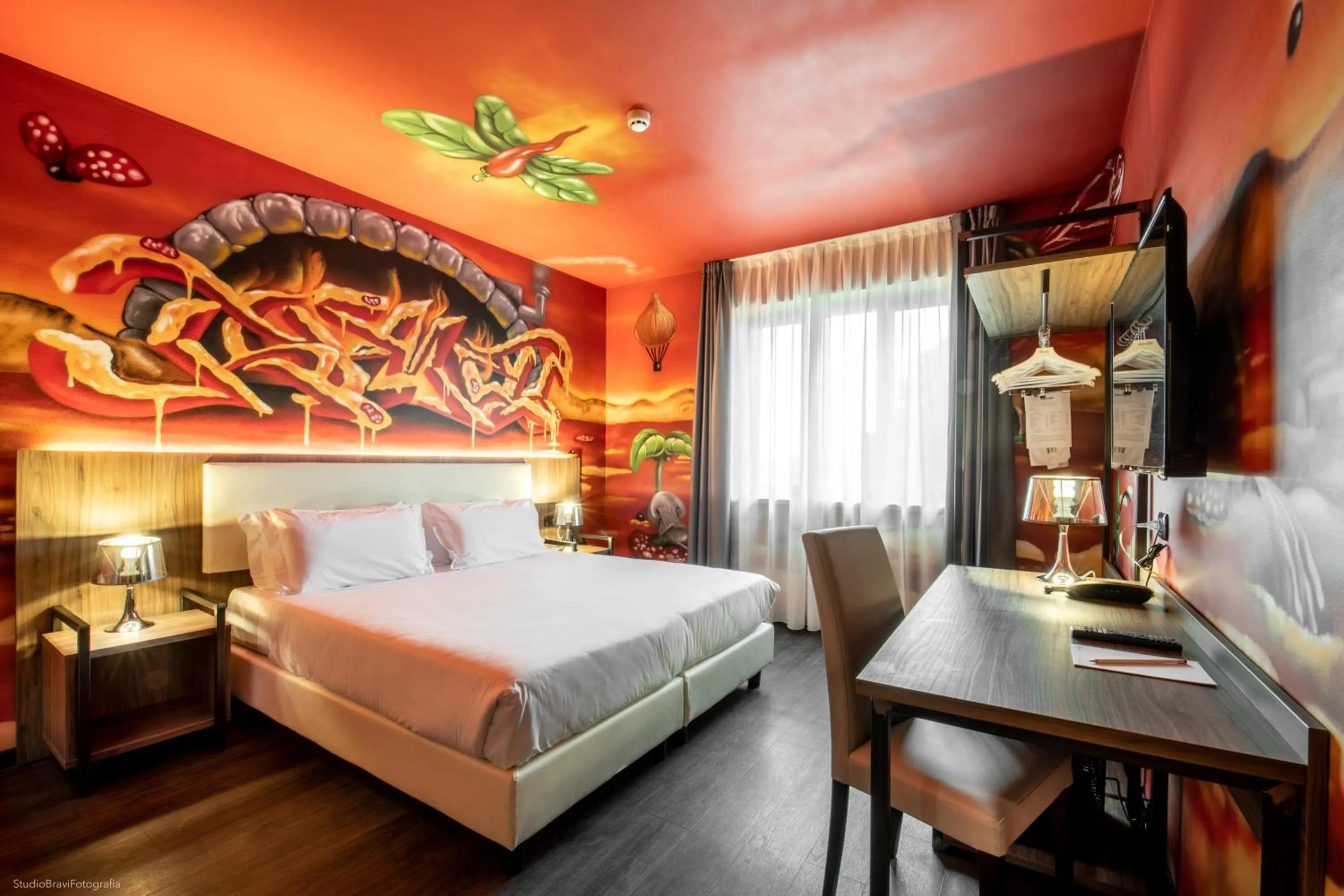 Bed in Muraless Art Hotel - WorldHotels Crafted